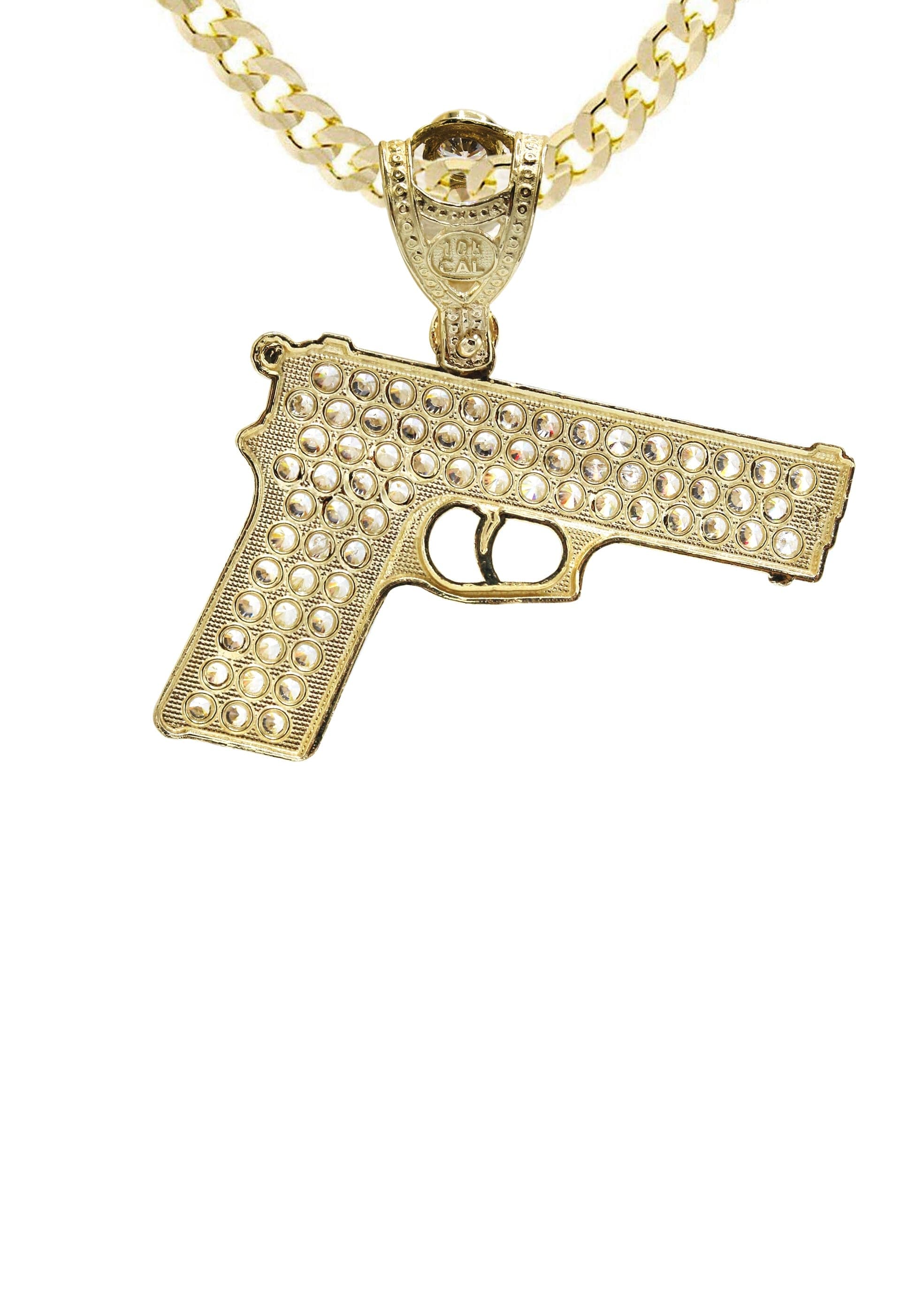10K Yellow Gold Glock Gun Necklace | Appx. 16.3 Grams - Image 3