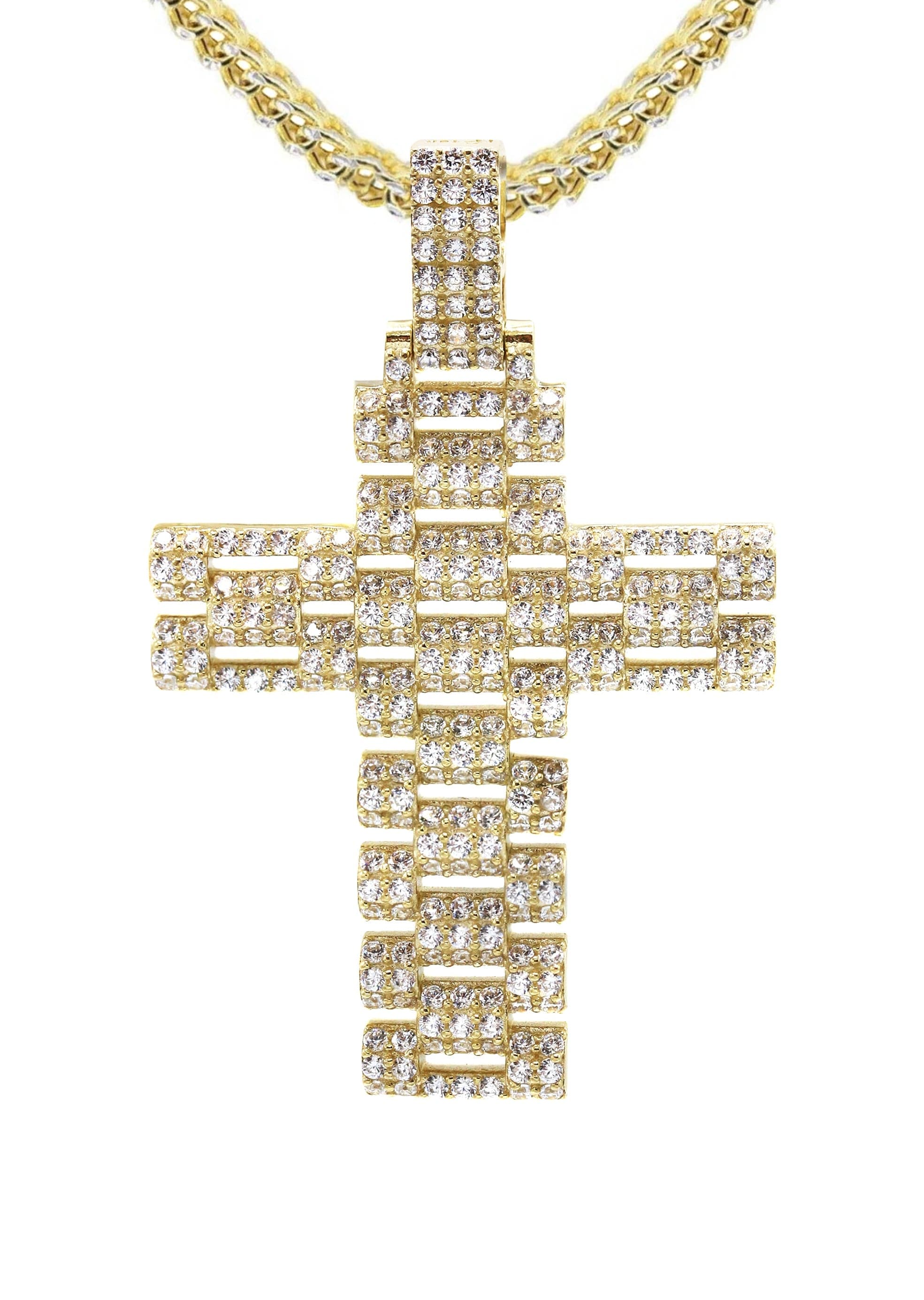 10K Yellow Gold Cross Necklace | Appx. 17.3 Grams - Image 2