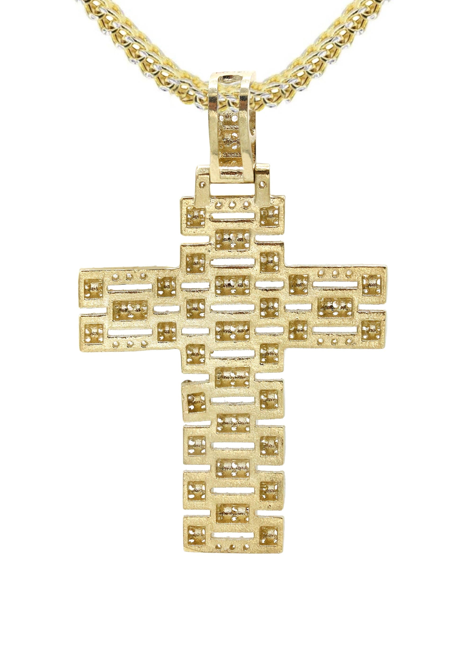 10K Yellow Gold Cross Necklace | Appx. 17.3 Grams - Image 3