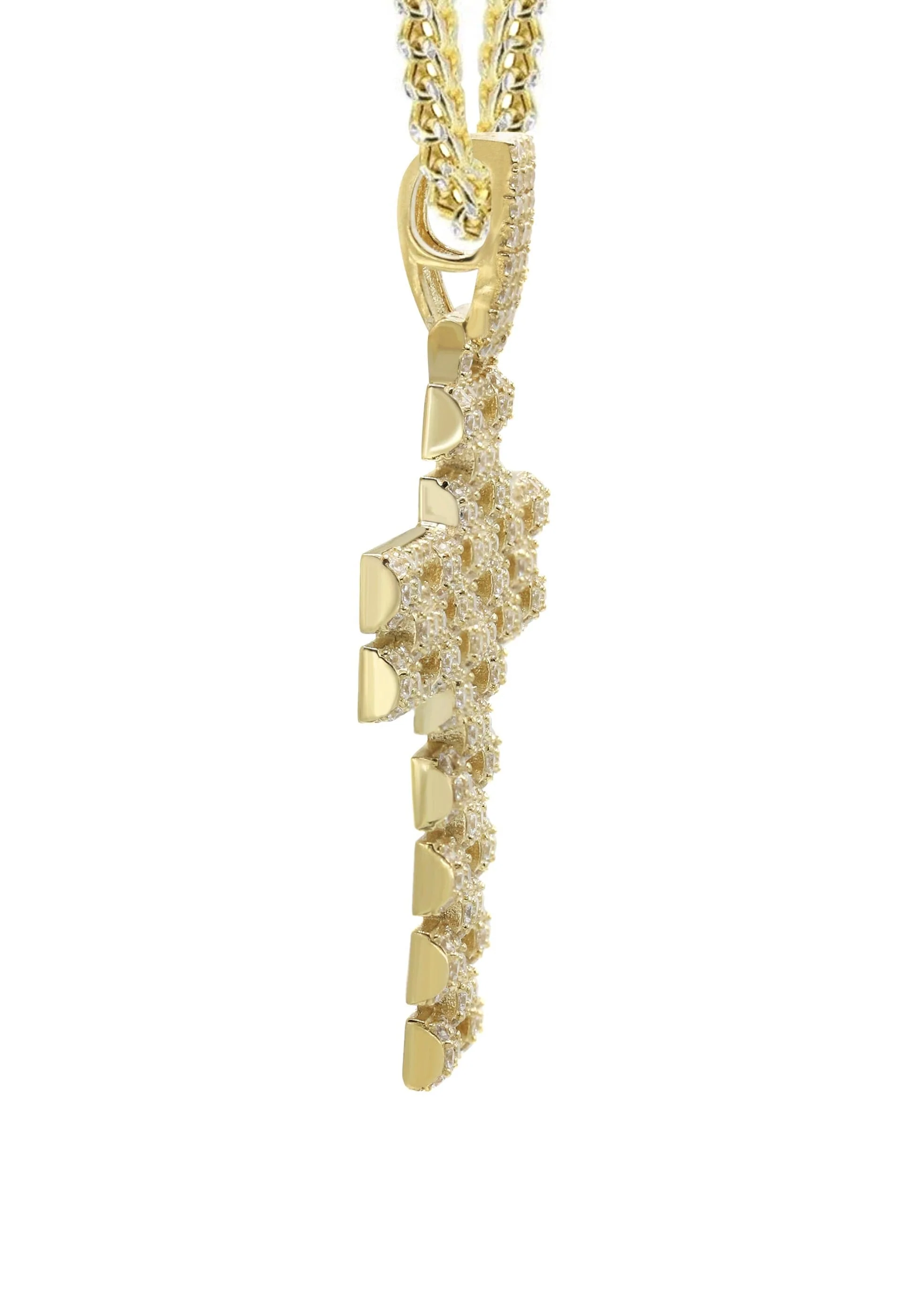 10K Yellow Gold Cross Necklace | Appx. 17.3 Grams - Image 4