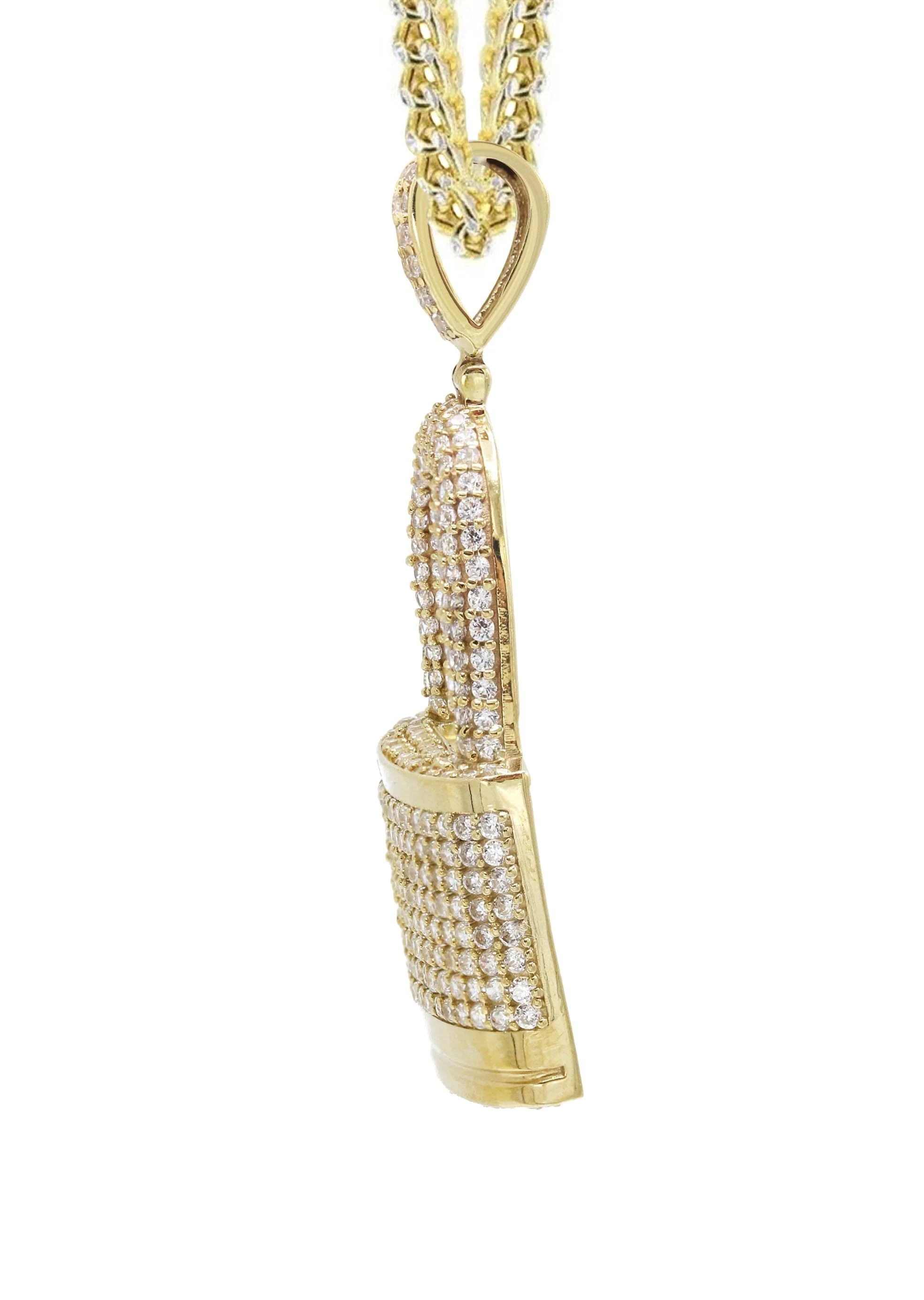 10K Yellow Gold Lock Necklace | Appx. 17 Grams - Image 4