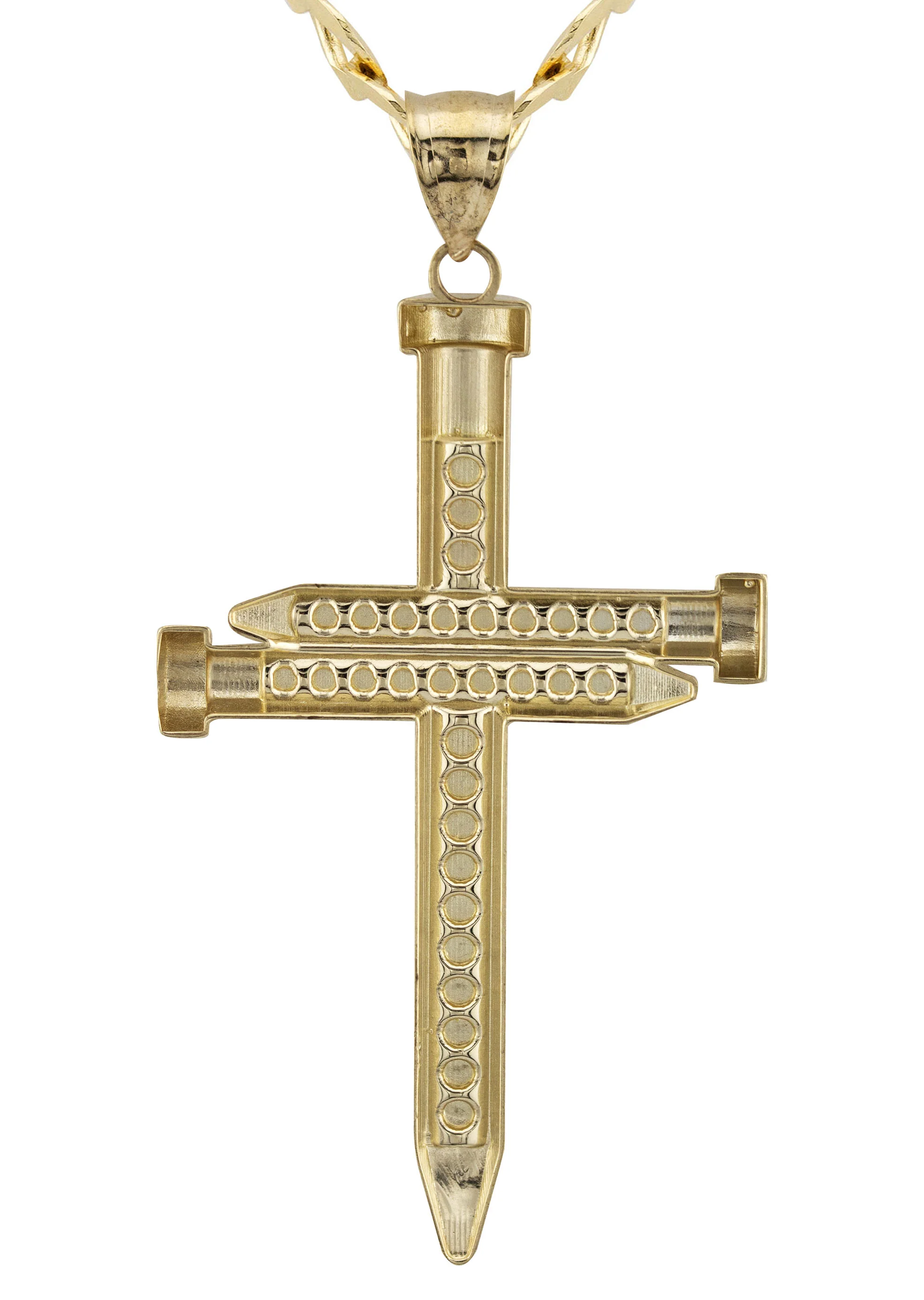 10K Yellow Gold Cross Necklace | Small 6 Grams - Large 10 Grams - Image 3