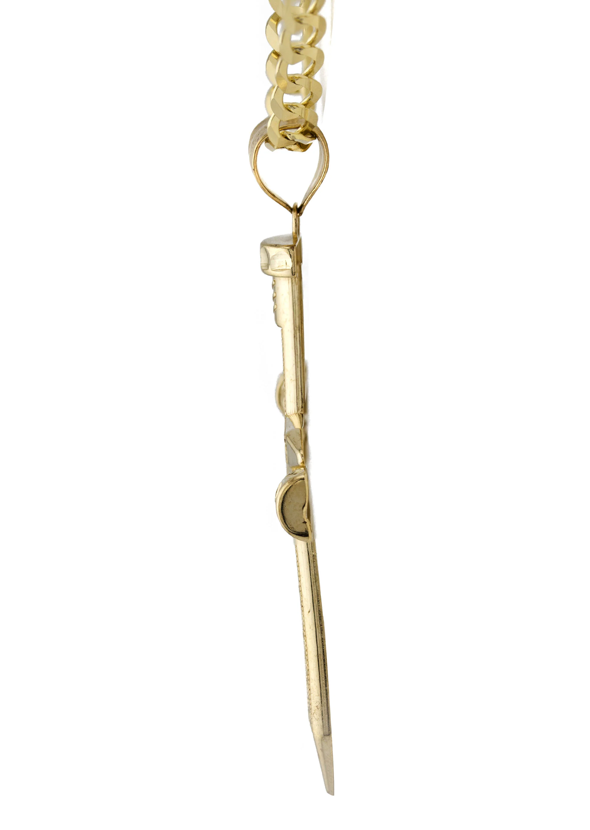 10K Yellow Gold Cross Necklace | Small 6 Grams - Large 10 Grams - Image 4
