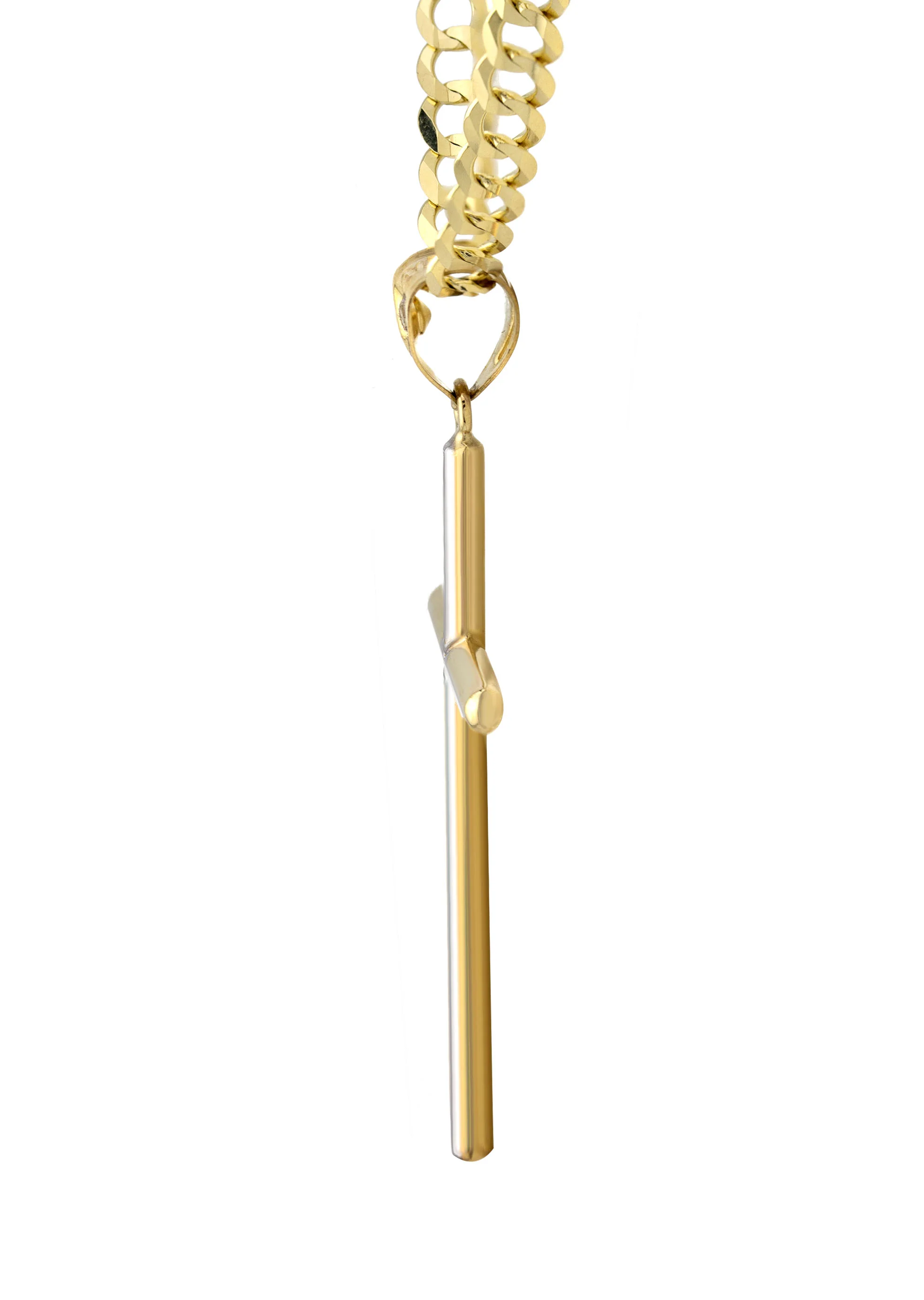 10K Yellow Gold Cross Necklace | Small 3 Grams - Large 7 Grams - Image 4