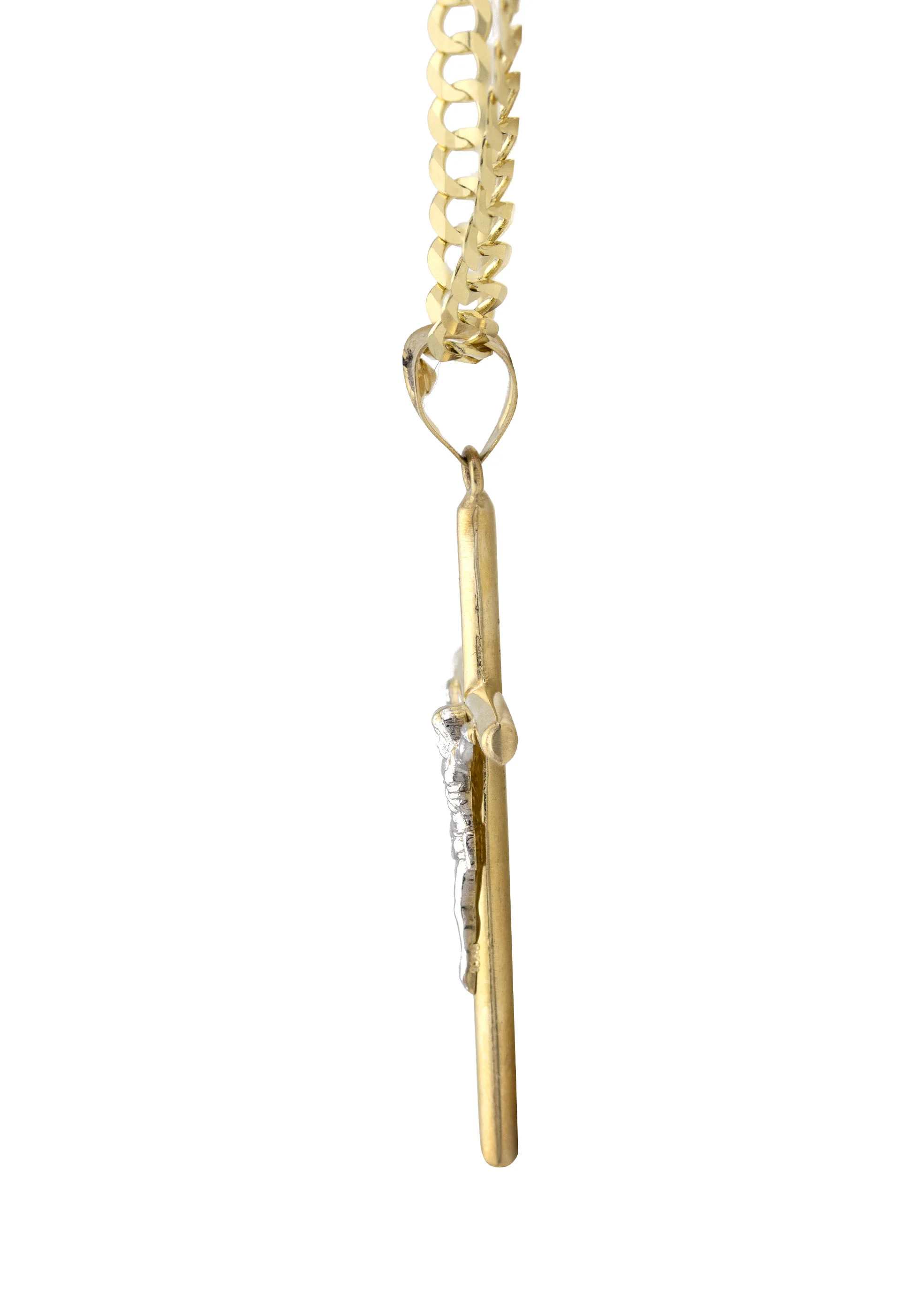 10K Yellow Gold Cross Necklace | Small 4 Grams - Large 8 Grams - Image 4