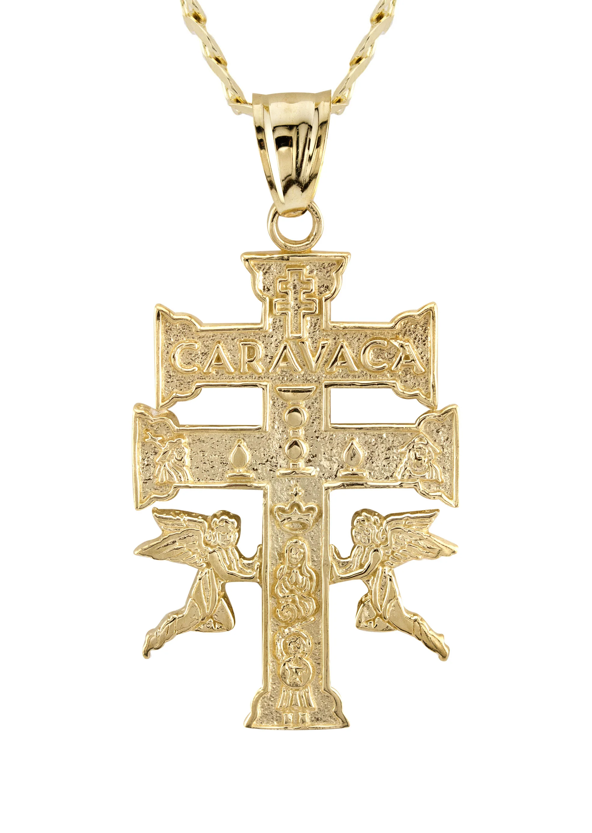10K Yellow Gold Cross Necklace | Small 6 Grams - Large 17 Grams - Image 2