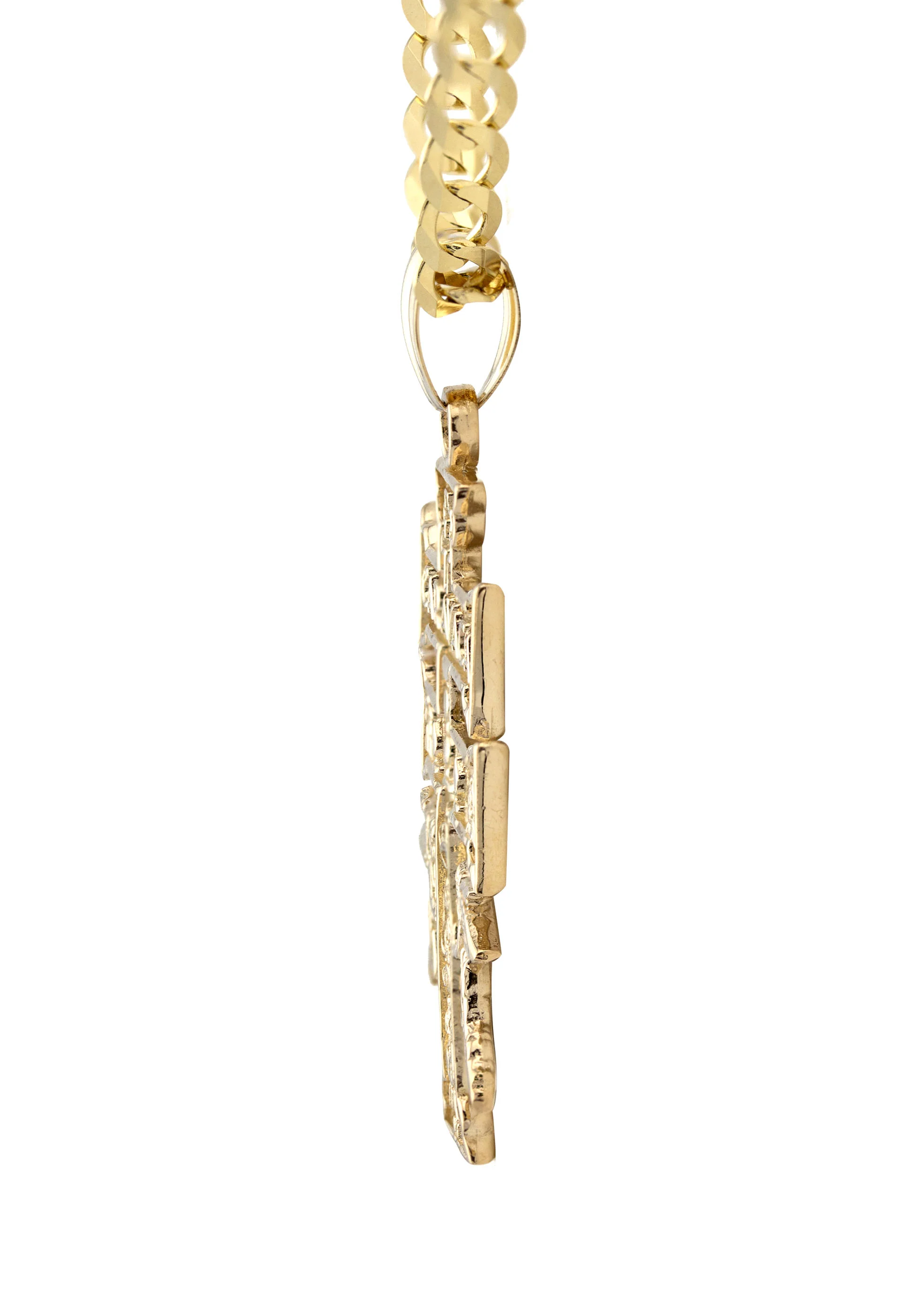 10K Yellow Gold Cross Necklace | Small 6 Grams - Large 17 Grams - Image 4