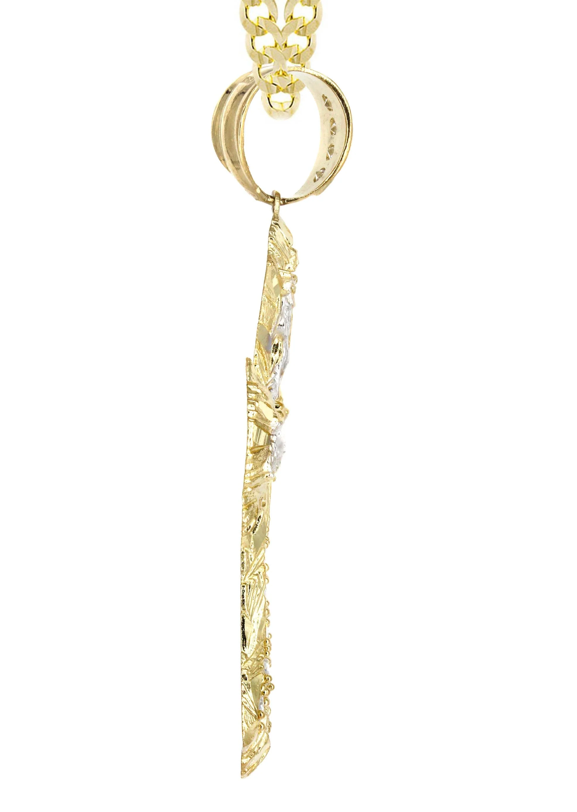 10K Yellow Gold Cross Necklace | Appx. 24.9 Grams - Image 4