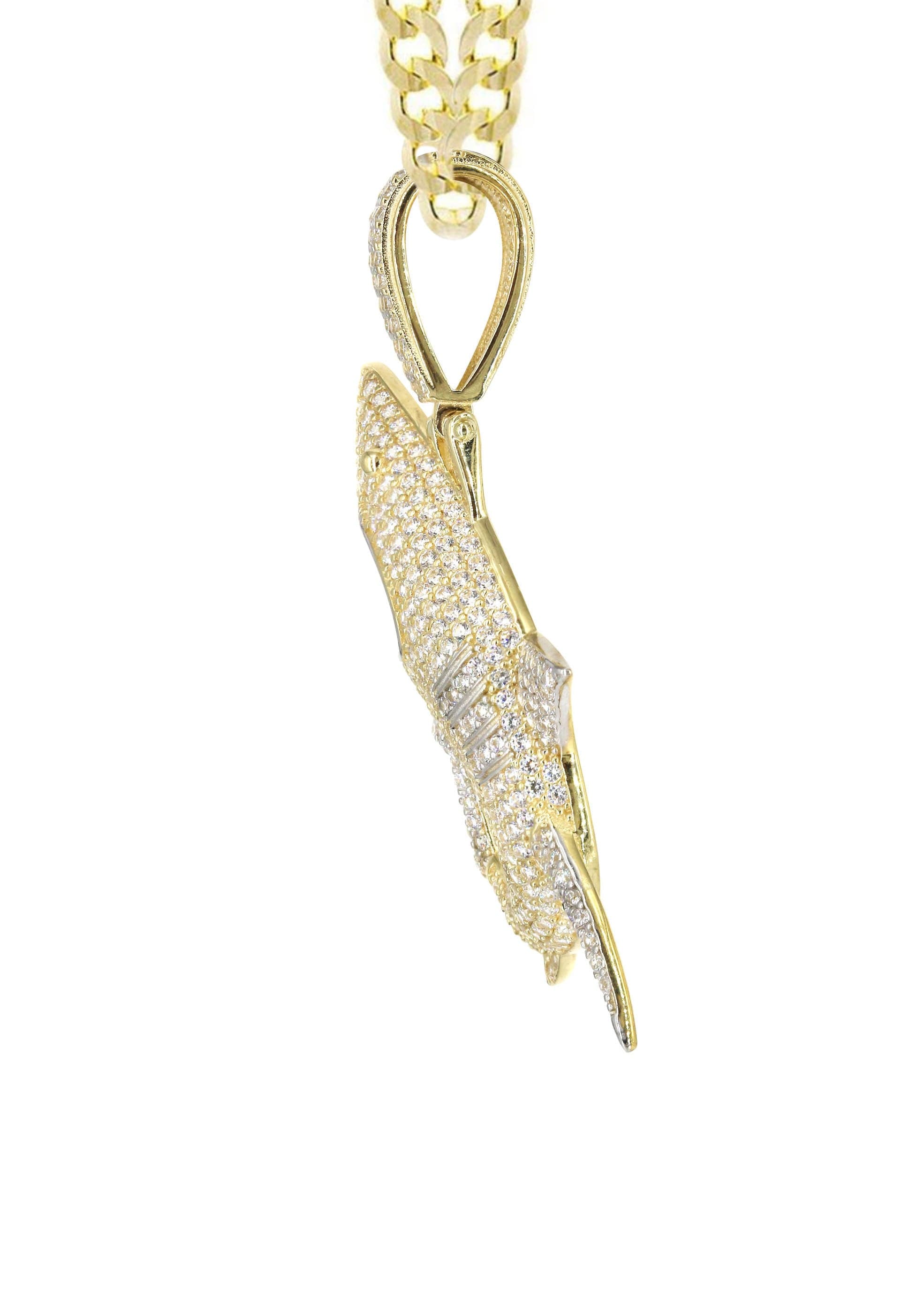 10K Yellow Gold Shark Necklace | Appx. 15.3 Grams - Image 4