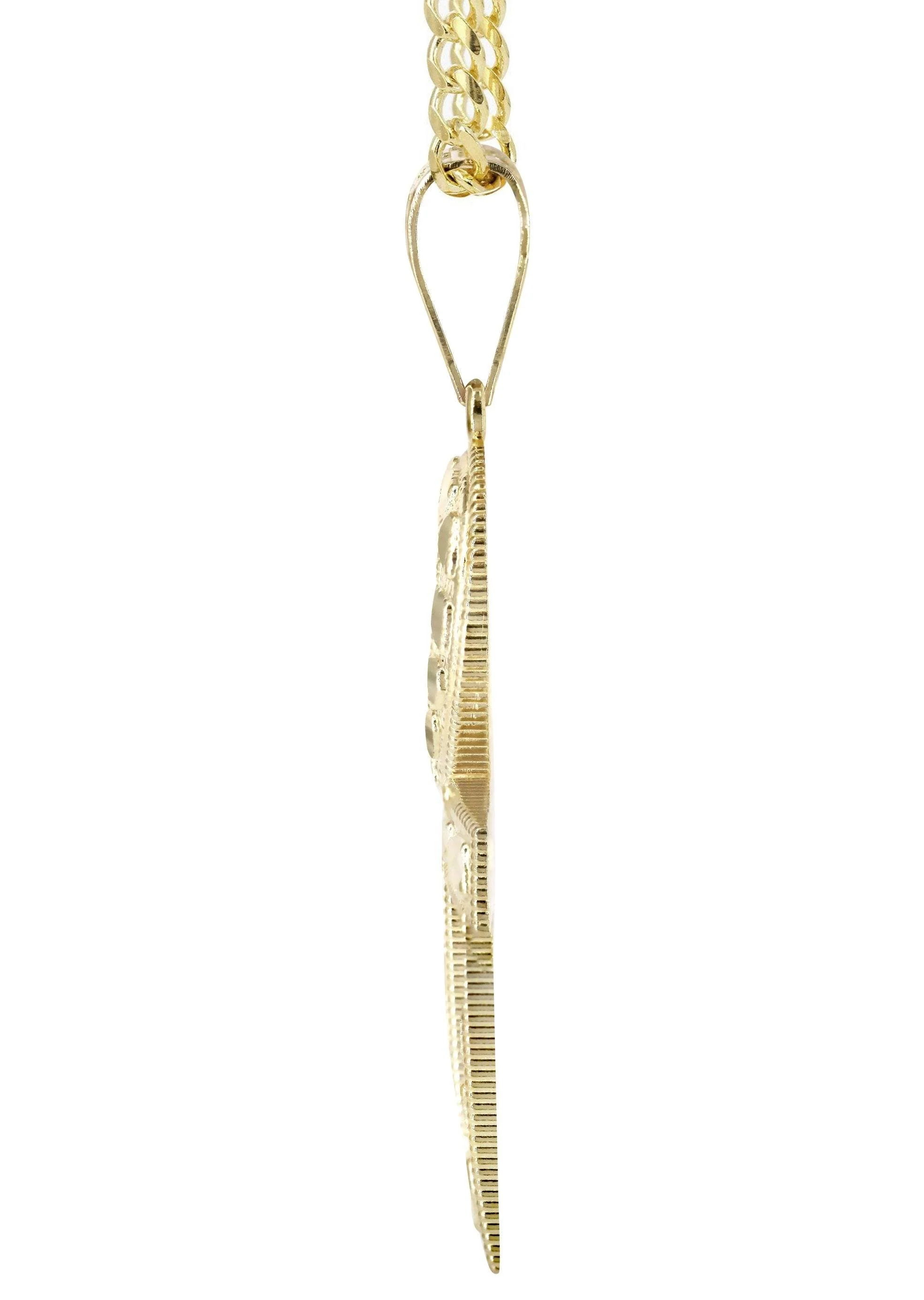 10K Yellow Gold Diamond Cut Ankh Necklace | Appx. 16.3 Grams - Image 4