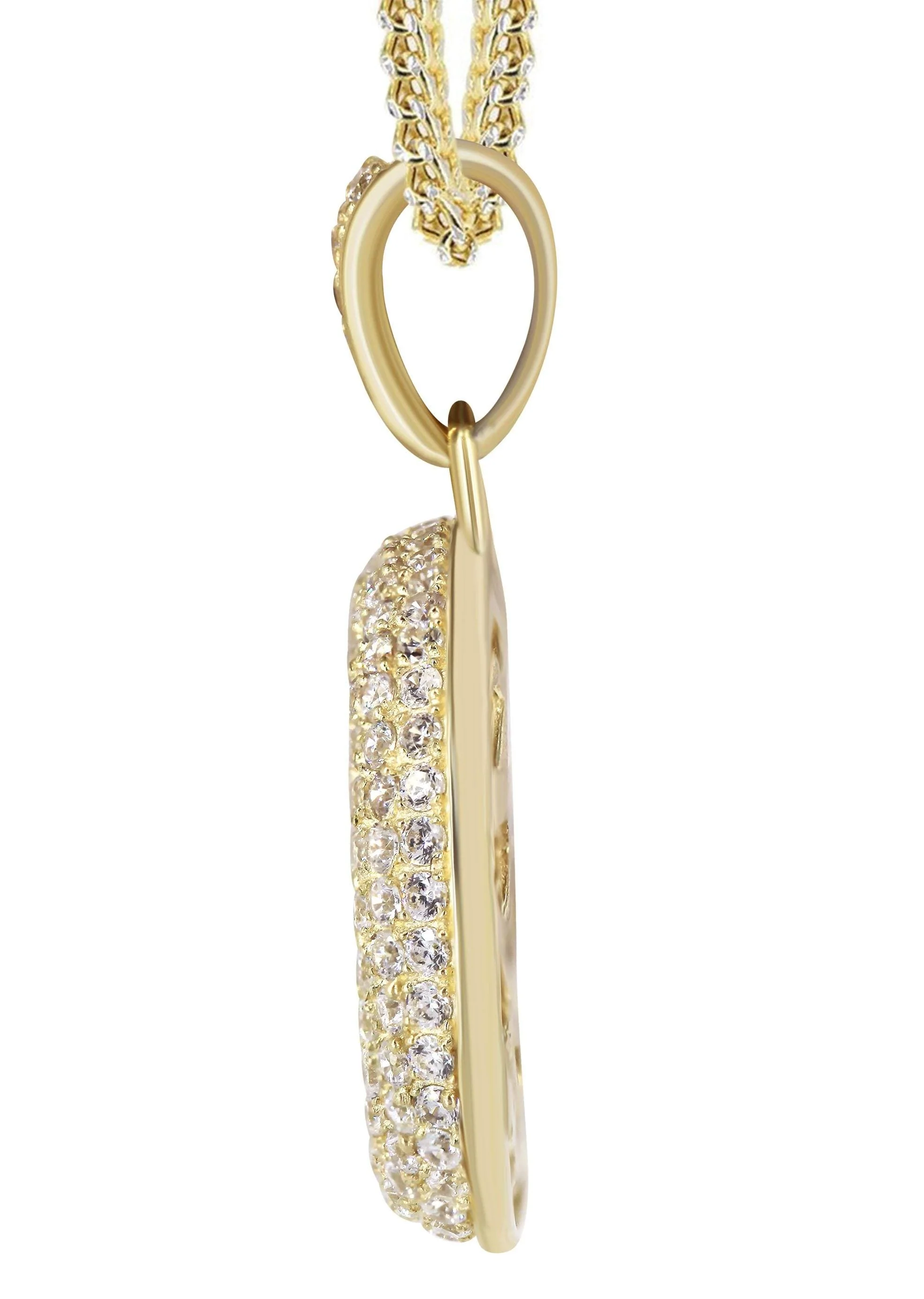 10K Yellow Gold Bubble Letter "G" CZ Necklace | Appx. 13.8 Grams - Image 4