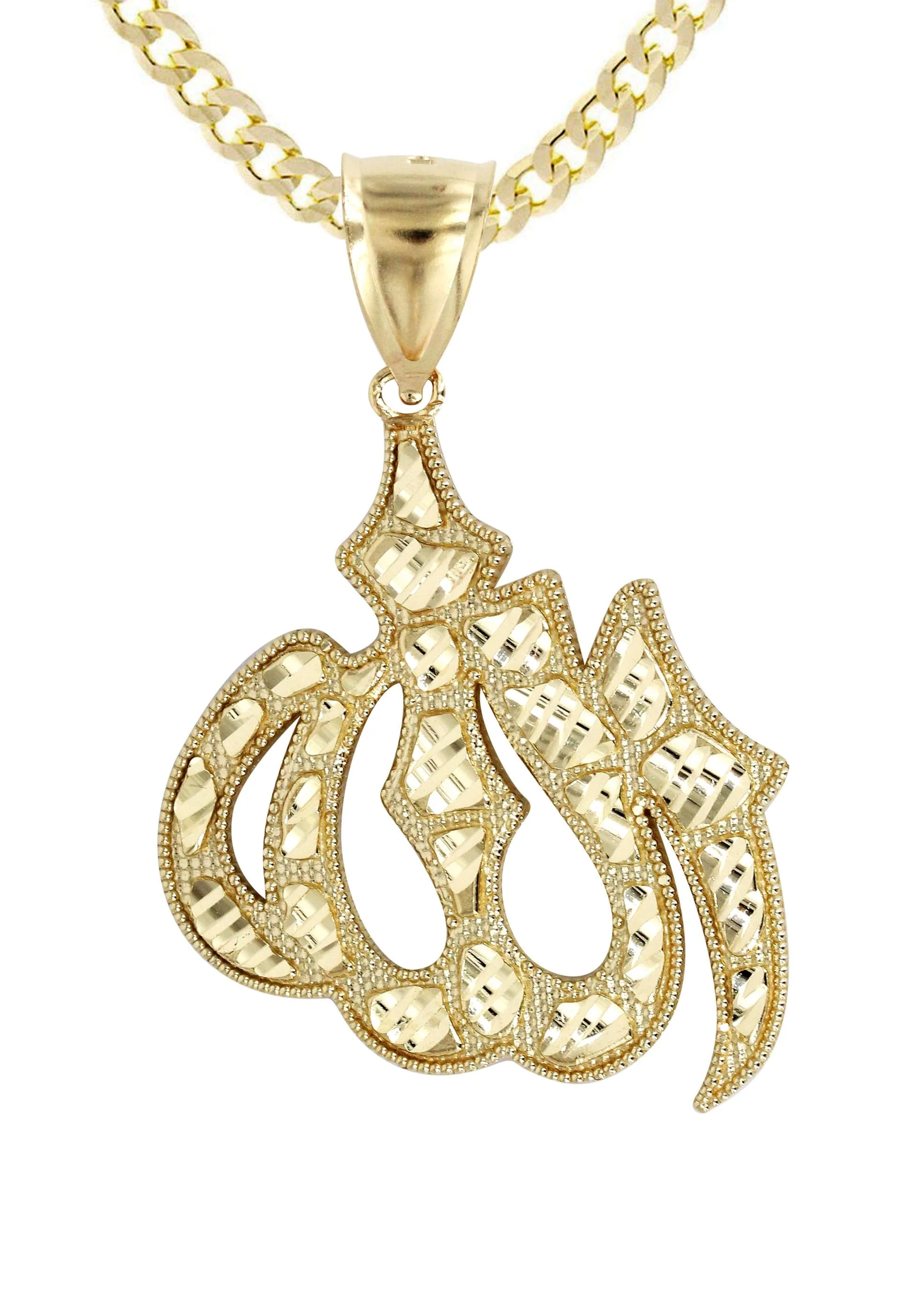 10K Yellow Gold Allah Necklace | Appx. 17 Grams - Image 2