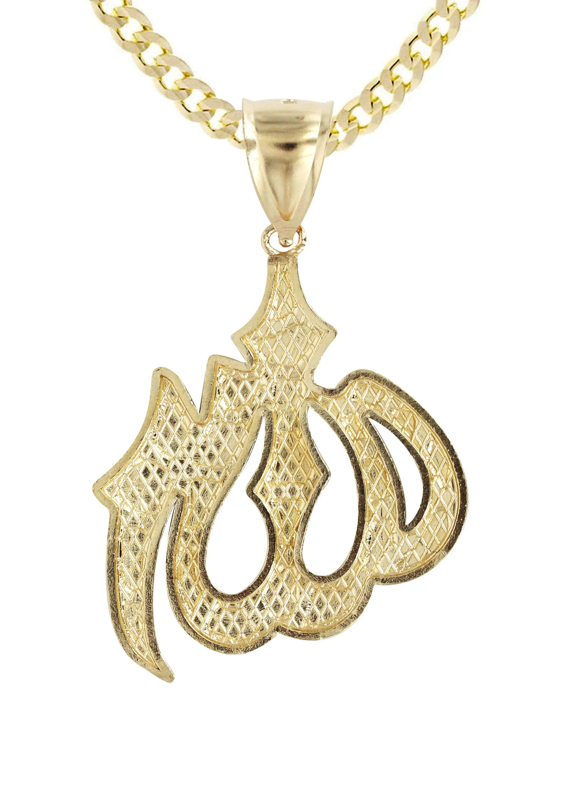 10K Yellow Gold Allah Necklace | Appx. 17 Grams - Image 3