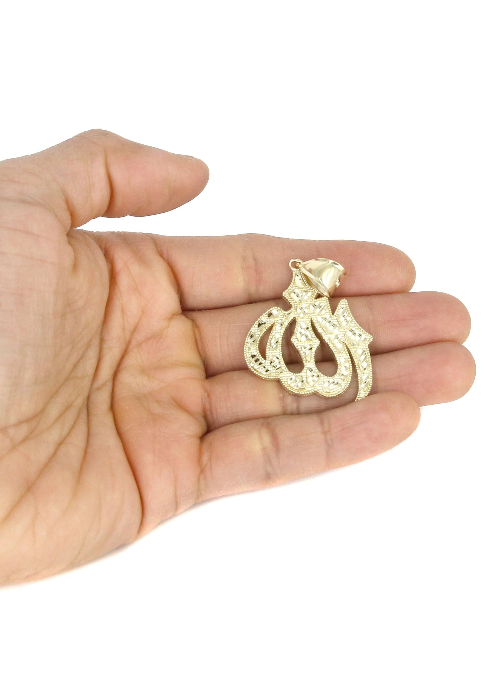 10K Yellow Gold Allah Necklace | Appx. 17 Grams - Image 5