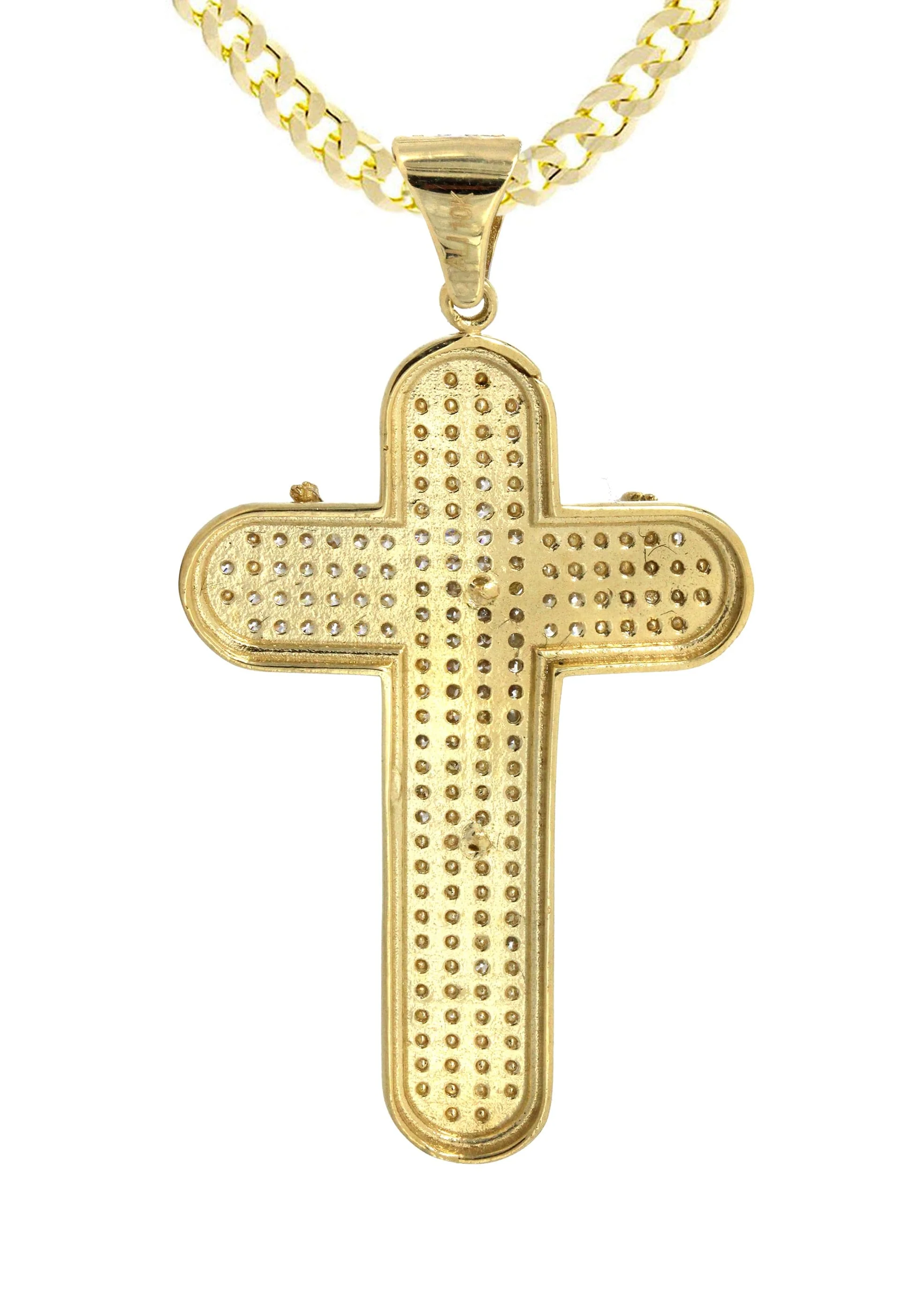 10K Yellow Gold Cross / Crucifix Necklace | Appx. 15.7 Grams - Image 3