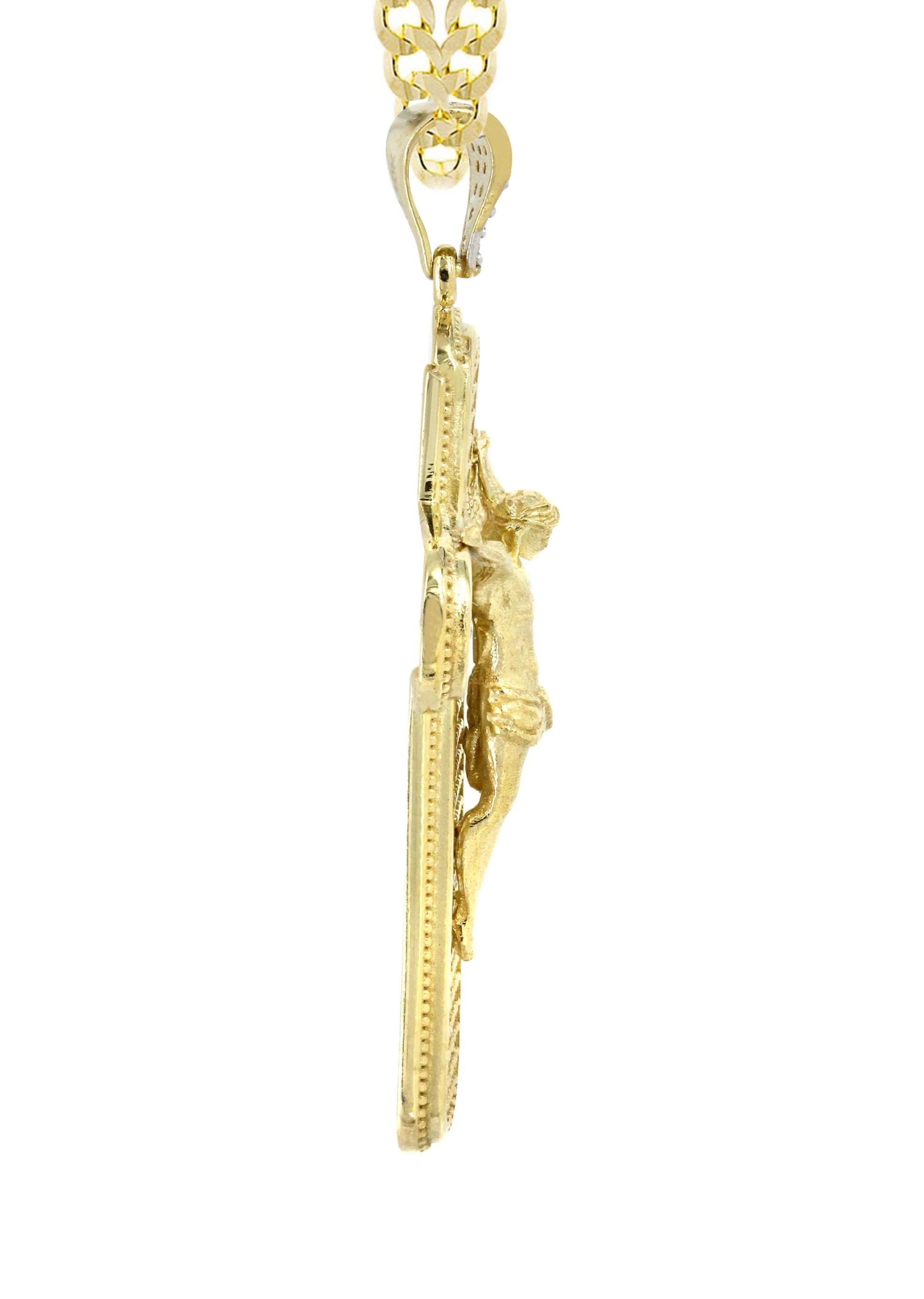 10K Yellow Gold Cross / Crucifix Necklace | Appx. 15.7 Grams - Image 4