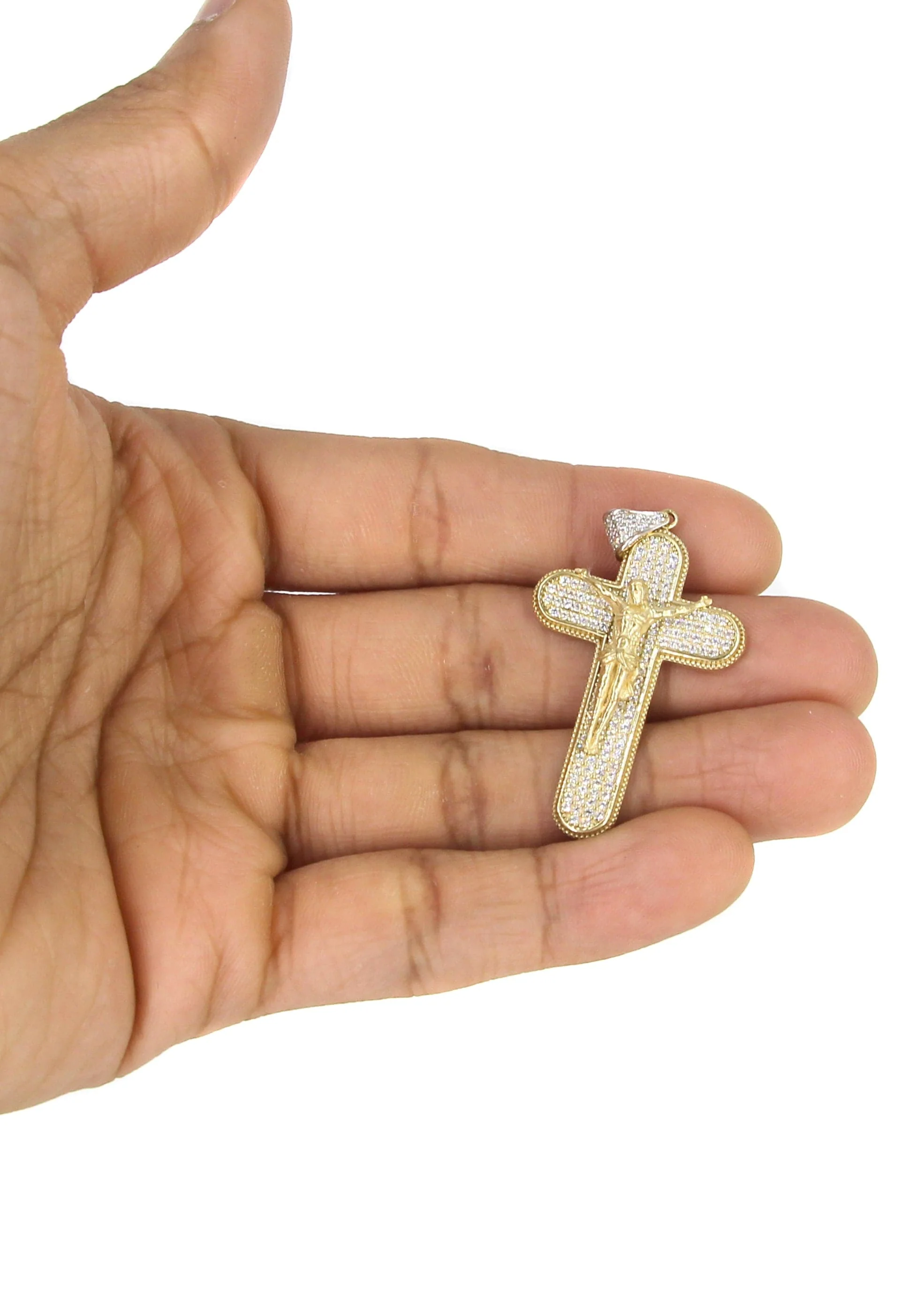 10K Yellow Gold Cross / Crucifix Necklace | Appx. 15.7 Grams - Image 5