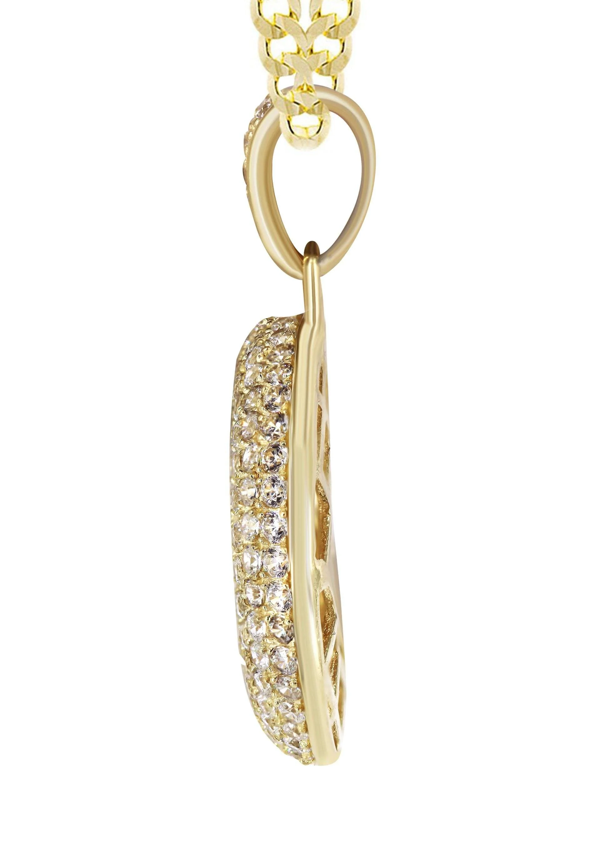 10K Yellow Gold Bubble Letter "J" CZ Necklace | Appx. 4.1 Grams - Image 4