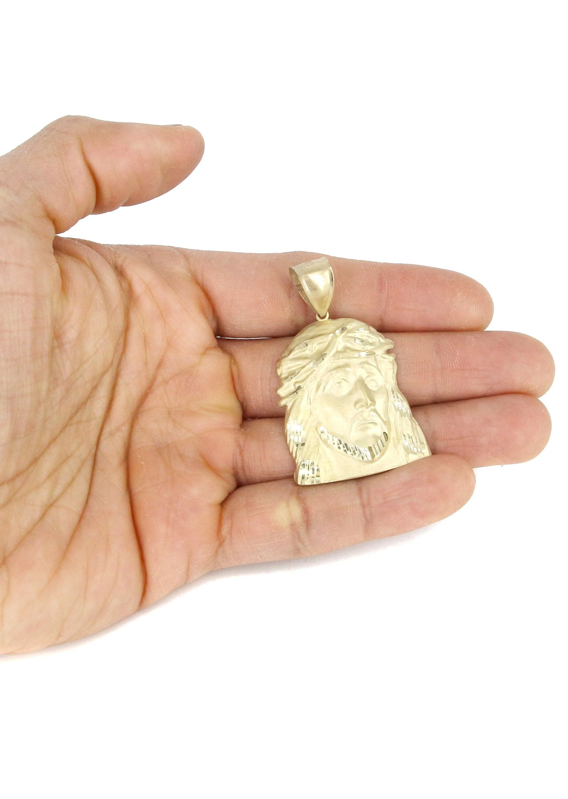 10K Yellow Gold Jesus Piece Necklace | Appx. 17.1 Grams - Image 5