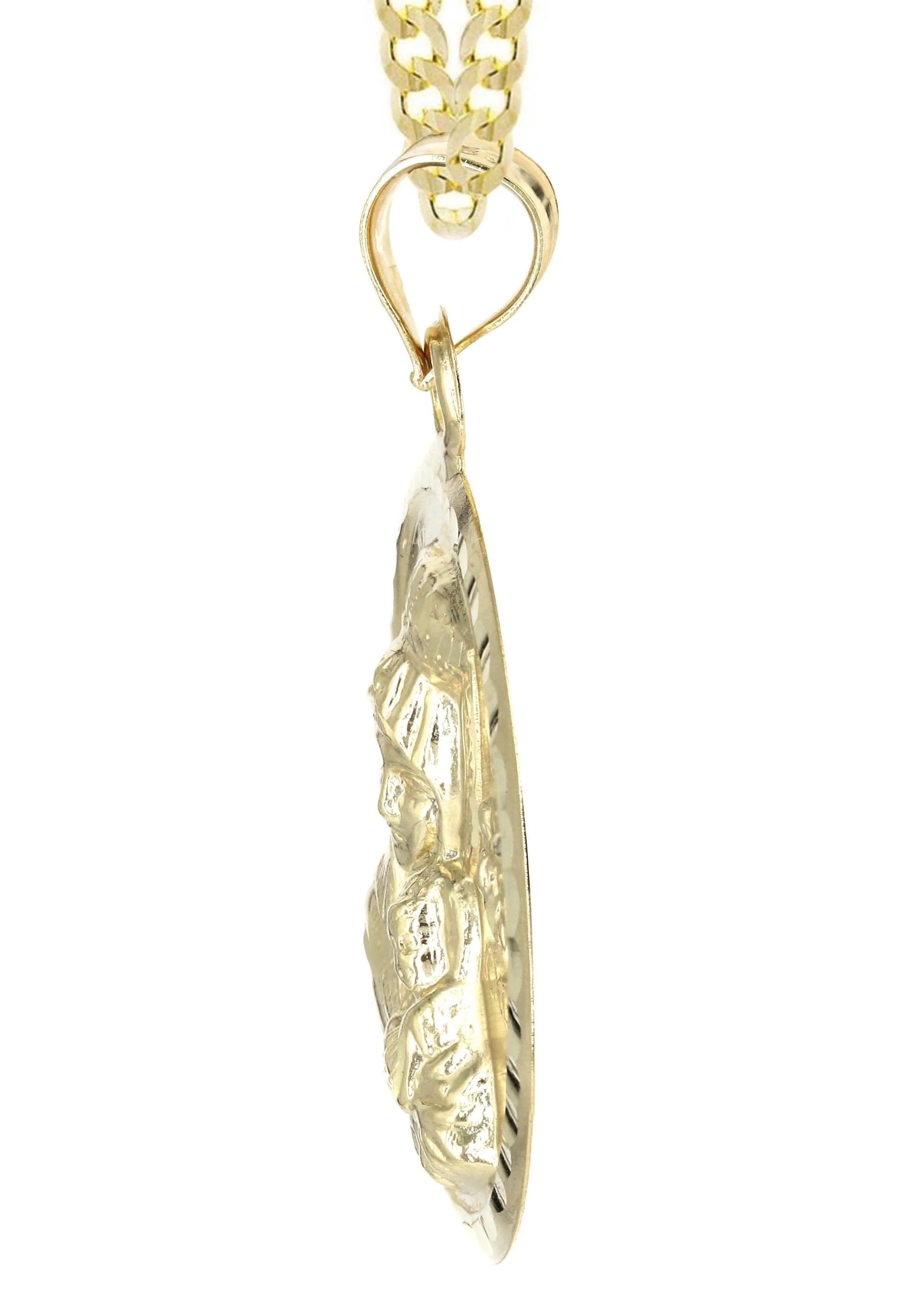 10K Yellow Gold Virgin Mary Necklace | Appx. 14.5 Grams - Image 4