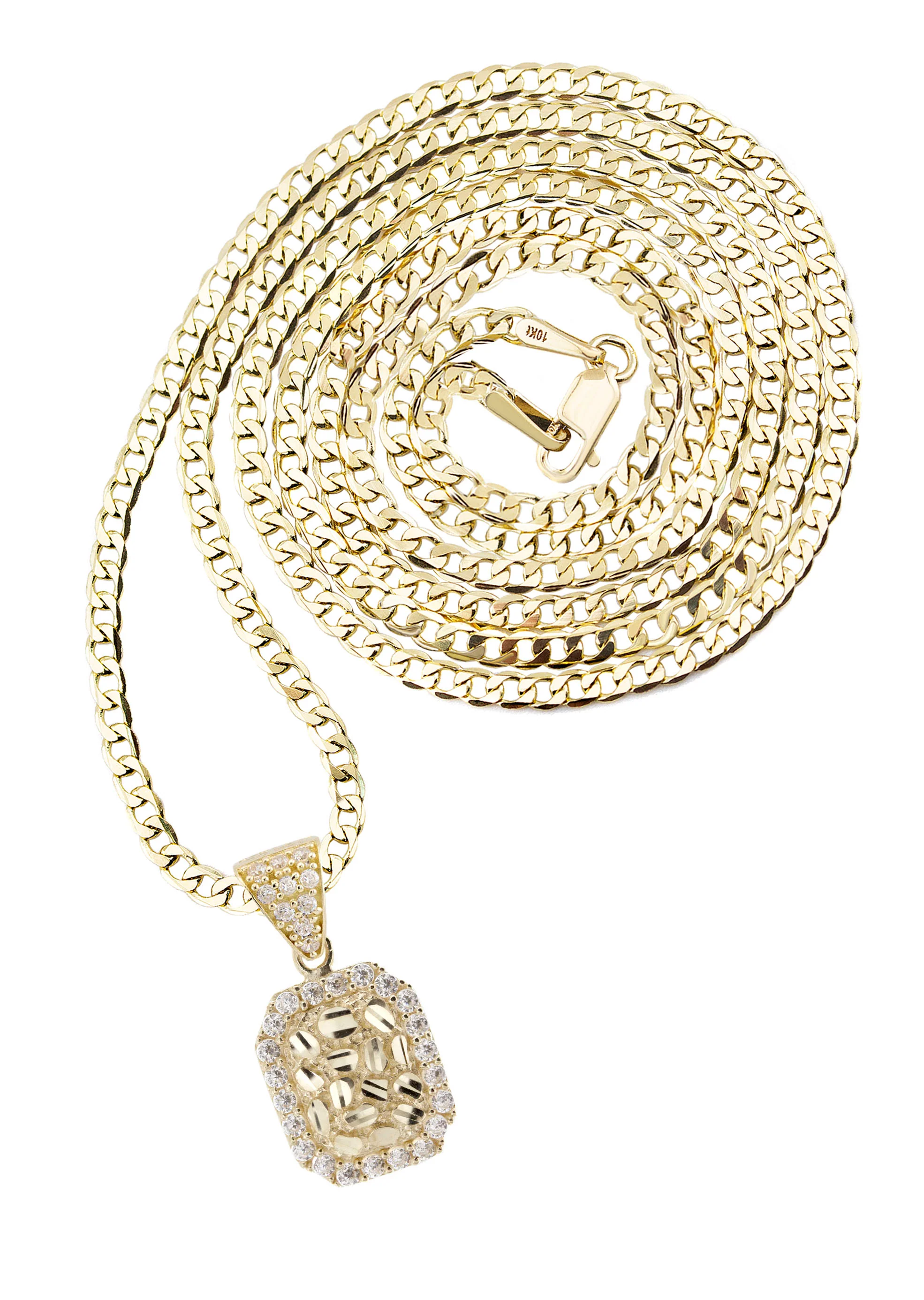 10K Yellow Gold Nugget Necklace | Appx. 1.4 - 5.4 Grams