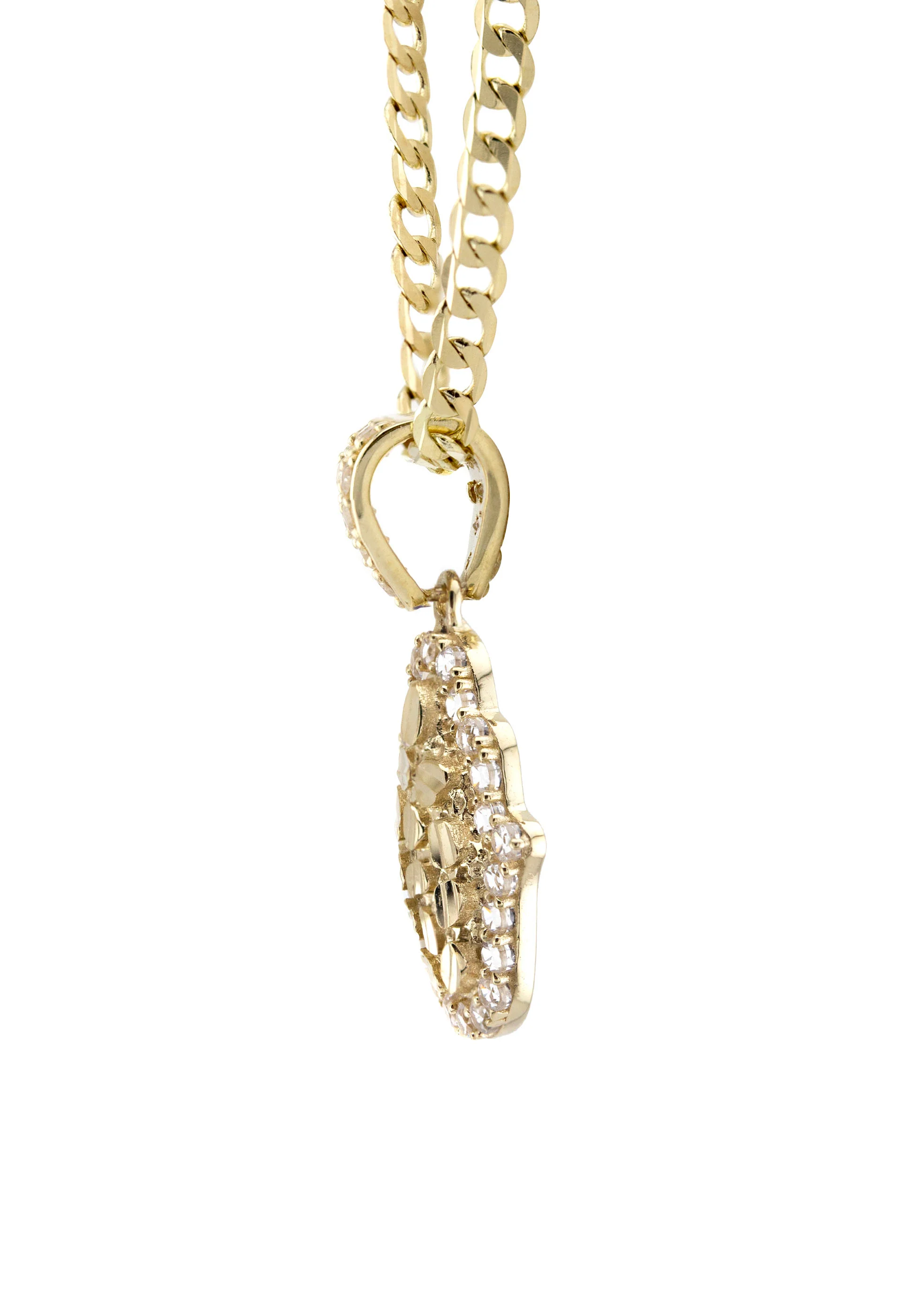 10K Yellow Gold Hamsa Hand Nugget Necklace | Appx. 1.4 - 5.4 Grams - Image 4