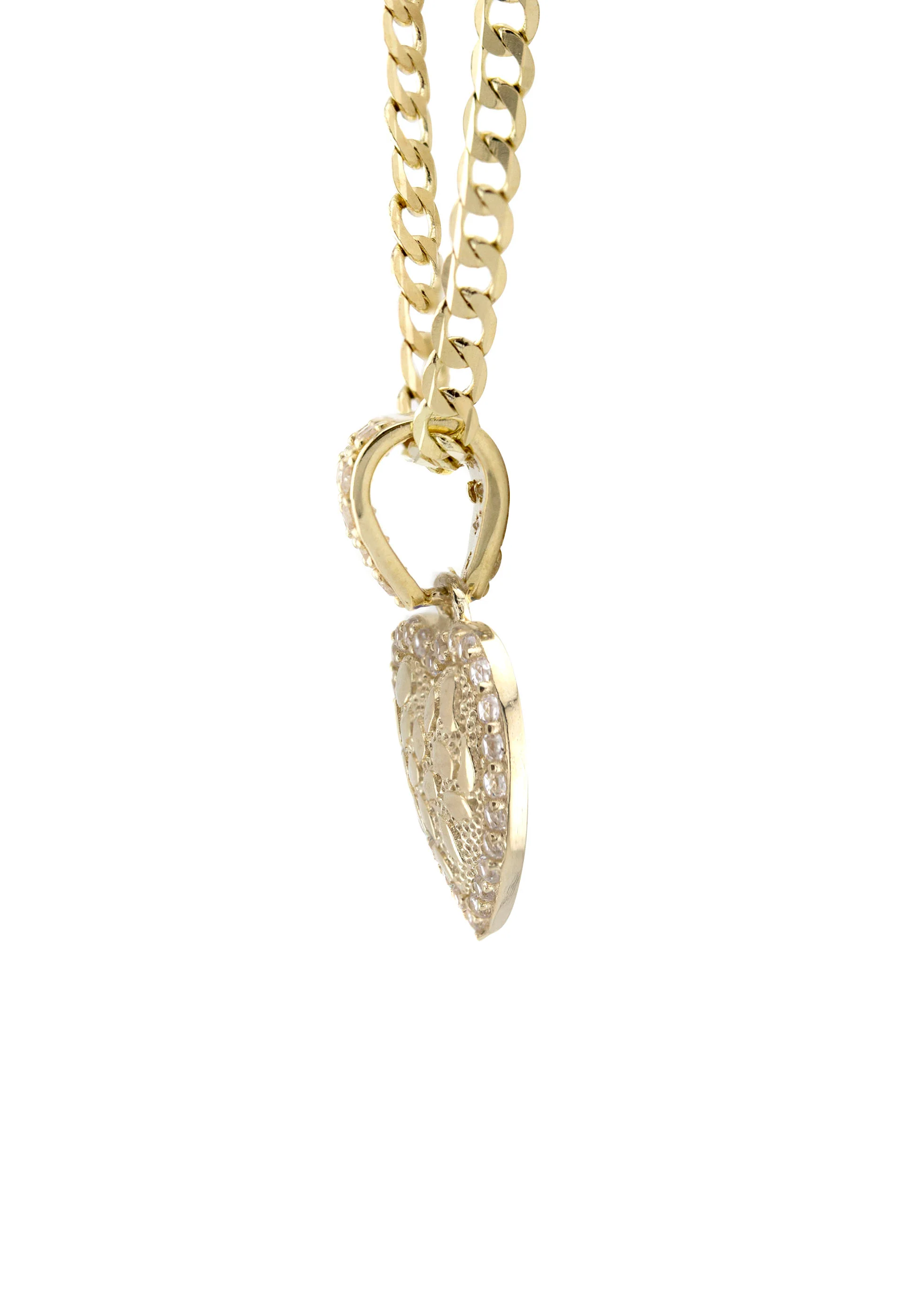 10K Yellow Gold Heart Nugget Necklace | Appx. 1.3 - 5.3 Grams - Image 4
