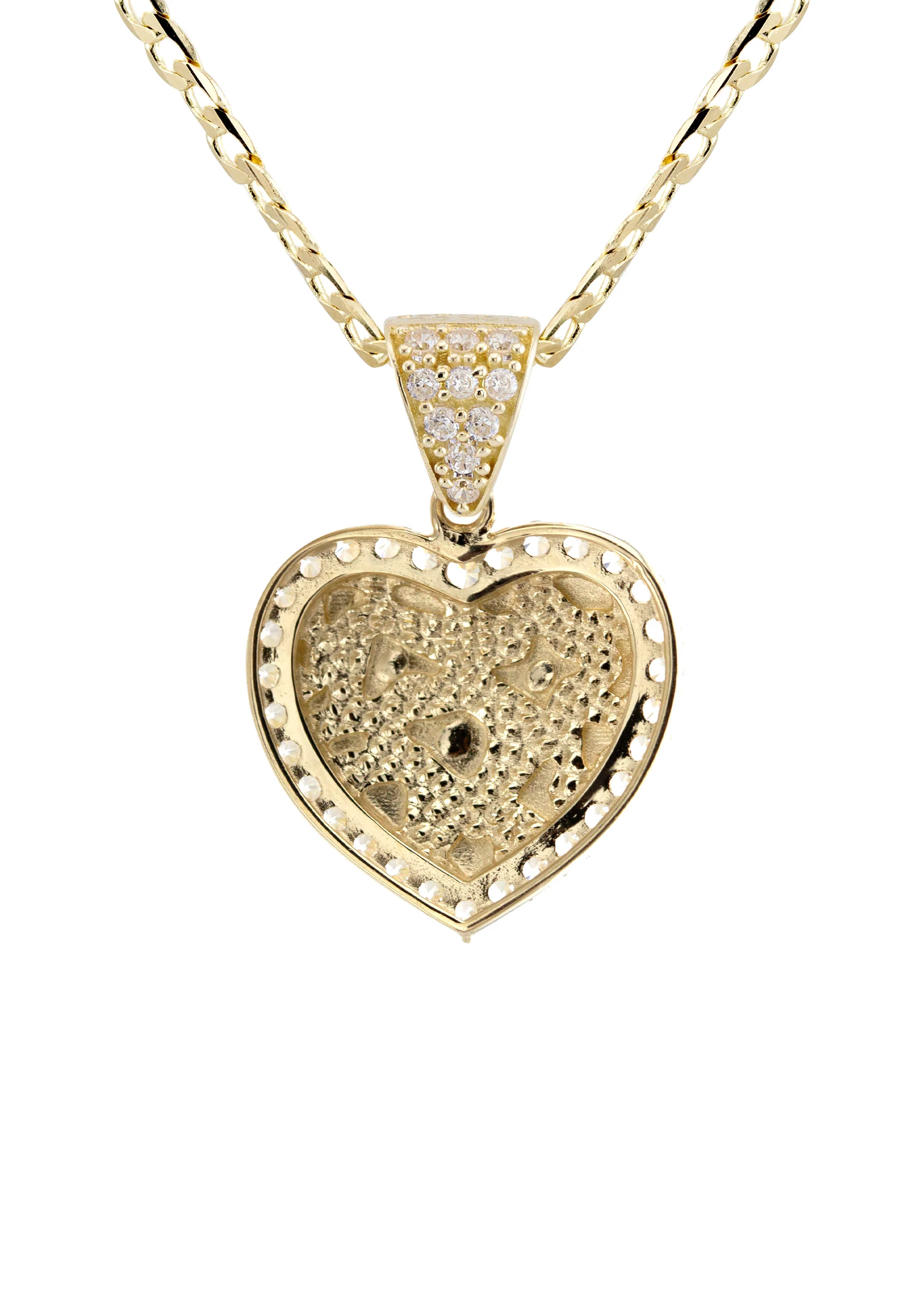 10K Yellow Gold Heart Nugget Necklace | Appx. 2 - 6 Grams - Image 3