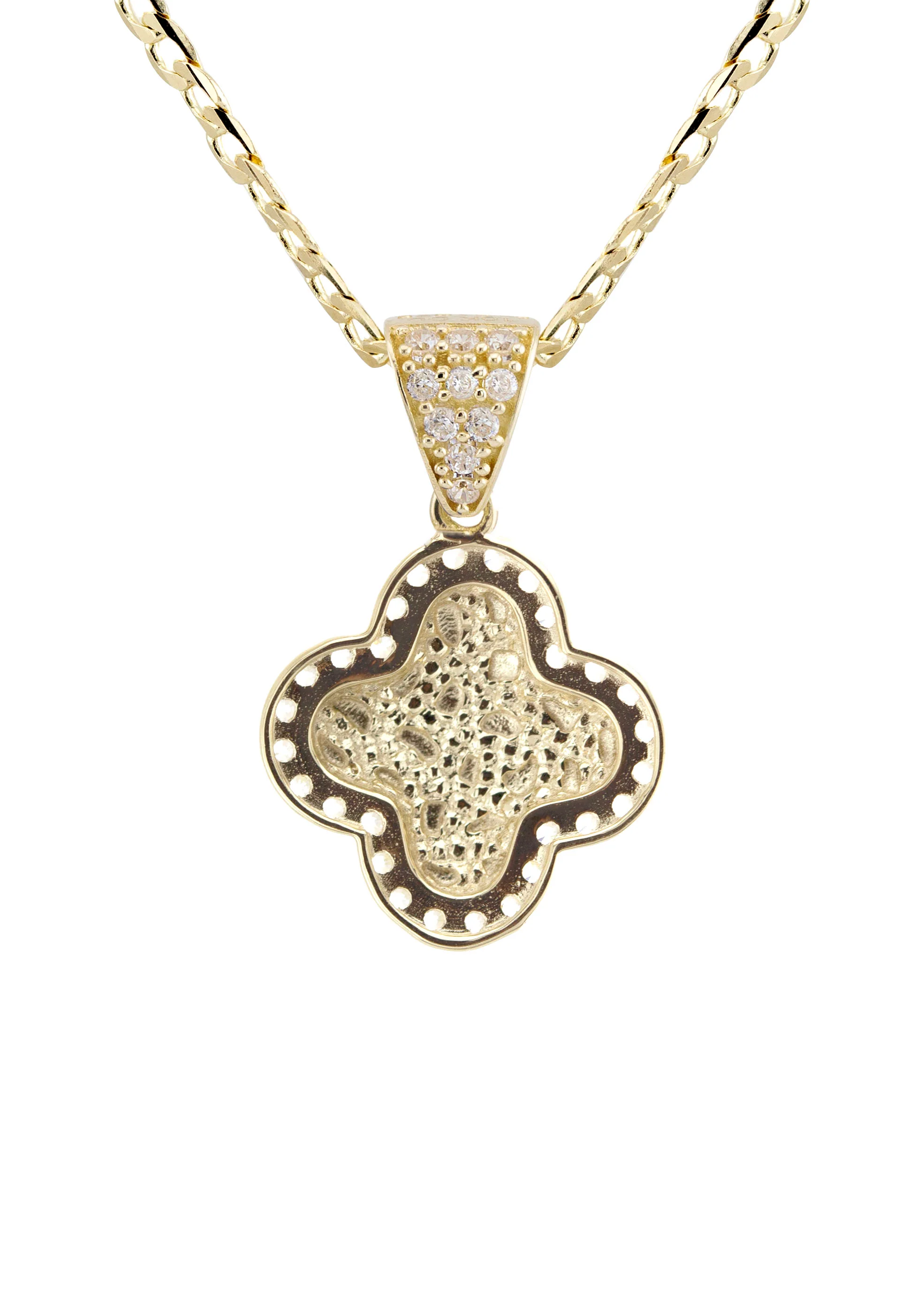 10K Yellow Gold Nugget Necklace | Appx. 1.4 - 5.4 Grams - Image 3