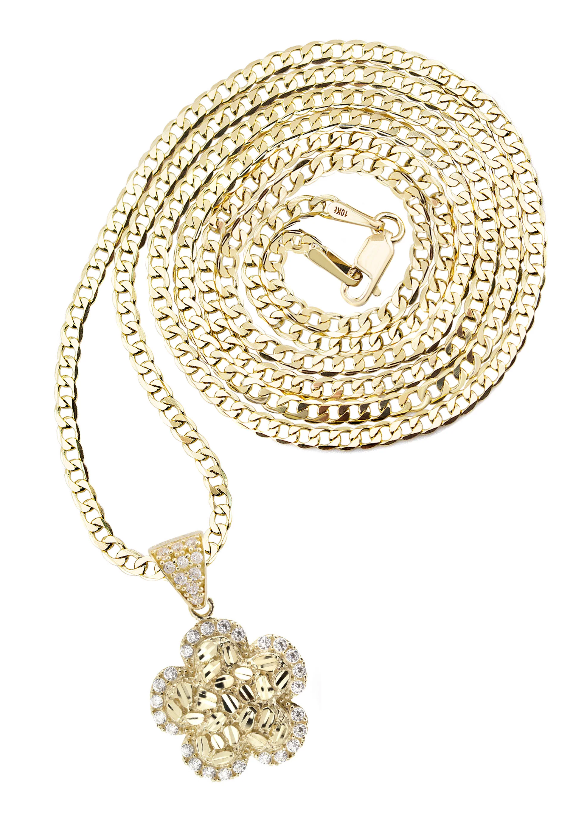 10K Yellow Gold Nugget Necklace | Appx. 2 - 6 Grams