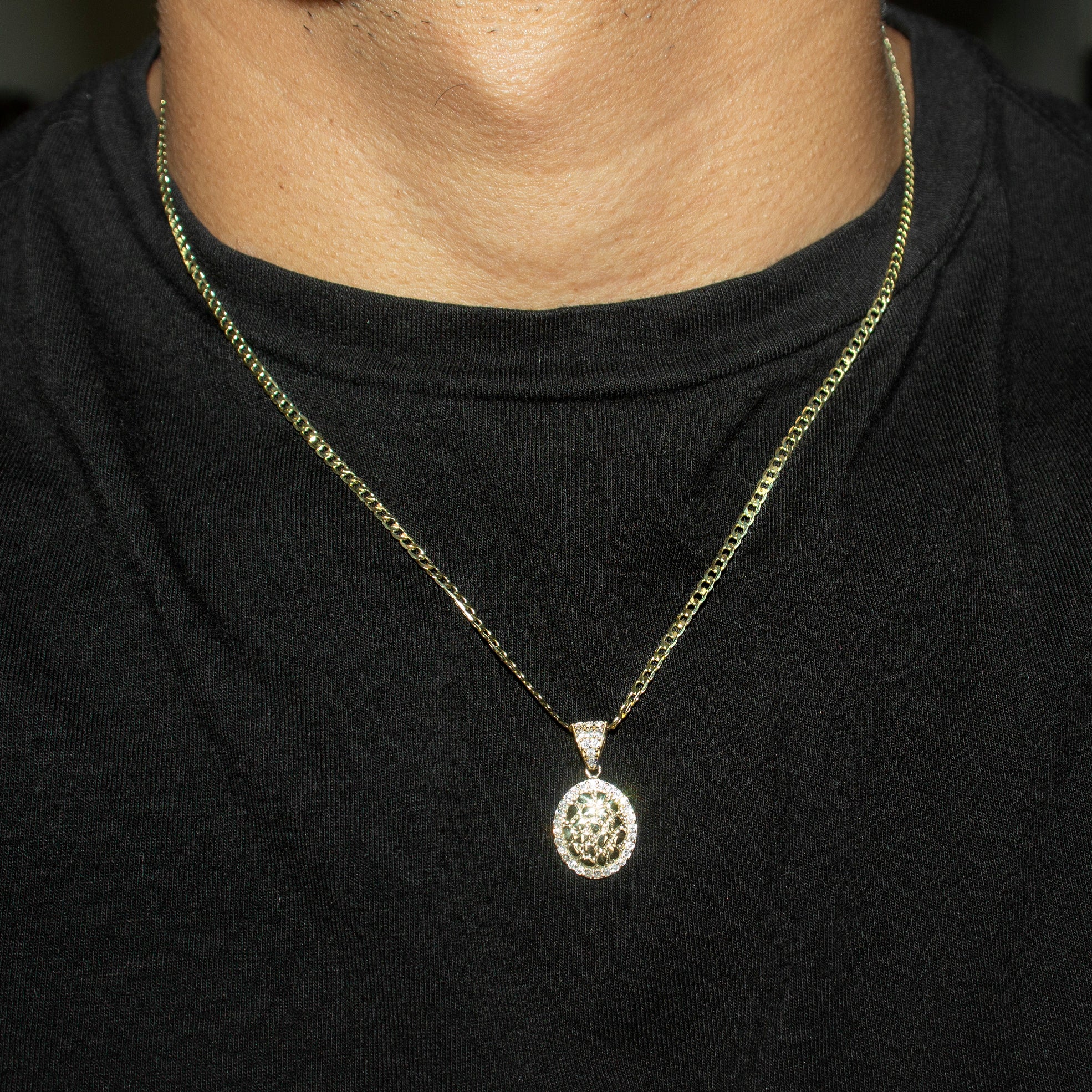 10K Yellow Gold Oval Nugget Necklace | Appx. 1.5 - 5.5 Grams - Image 5