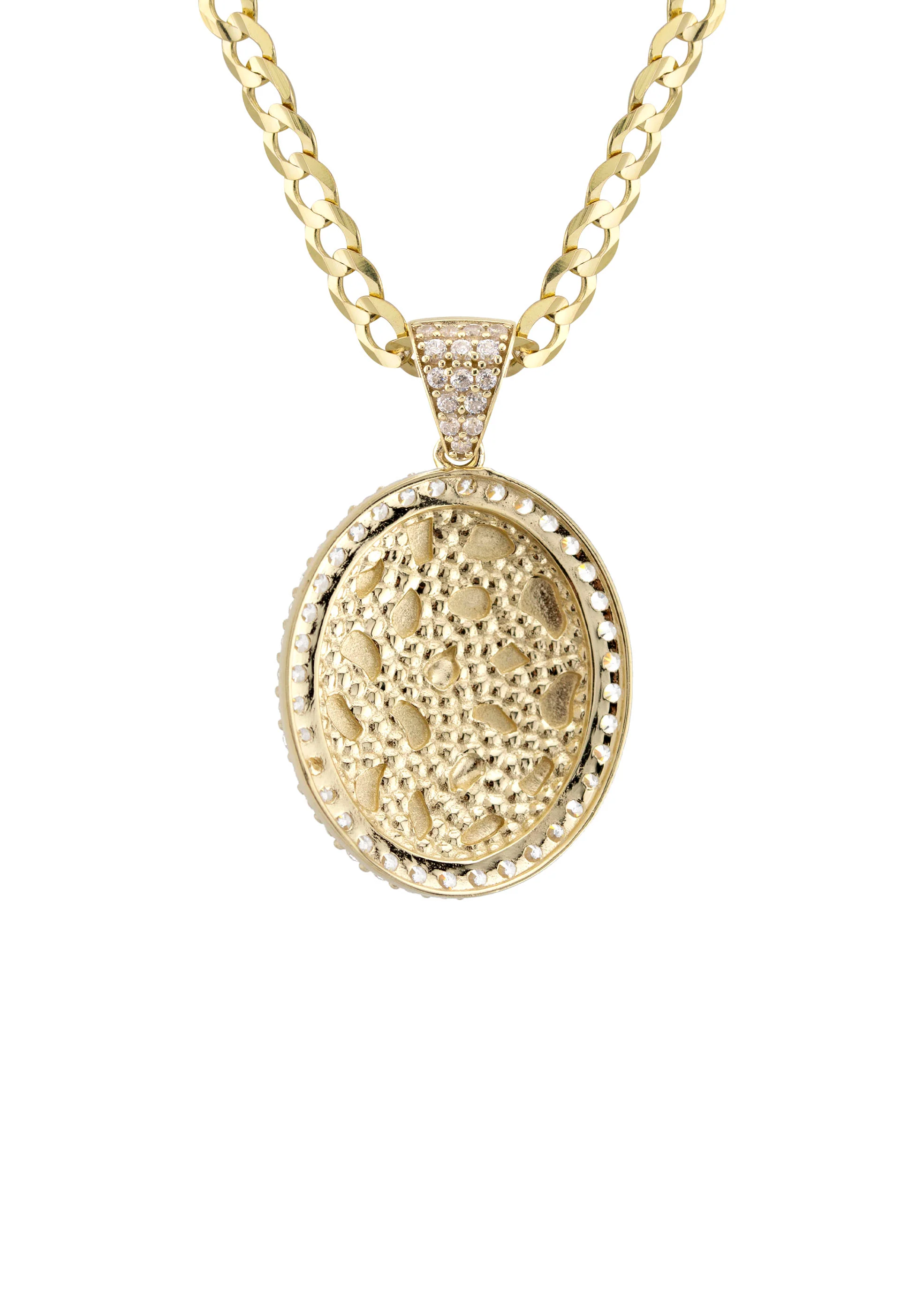 10K Yellow Gold Oval Nugget Necklace | Appx. 2.4 - 9.4 Grams - Image 3