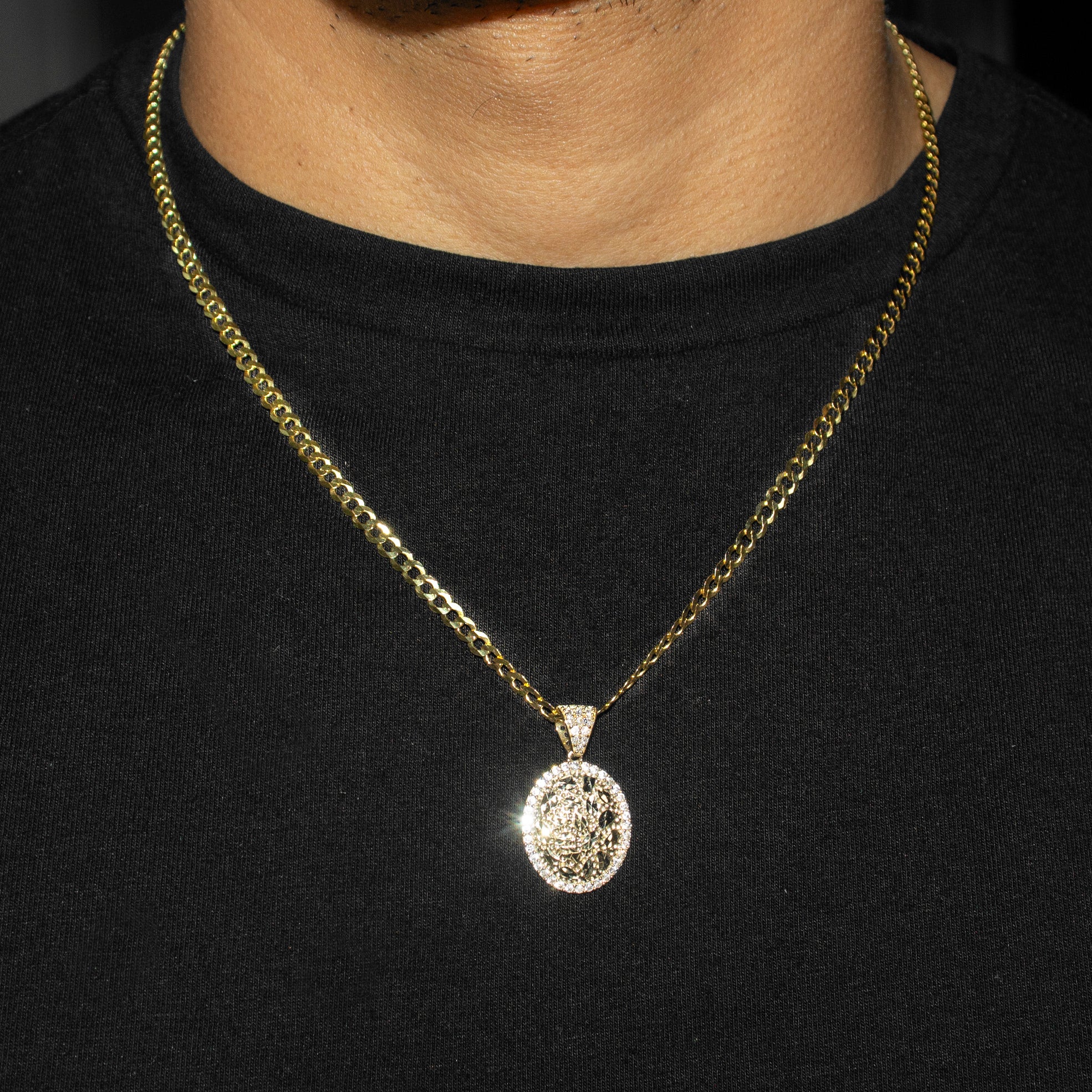 10K Yellow Gold Oval Nugget Necklace | Appx. 2.4 - 9.4 Grams - Image 5