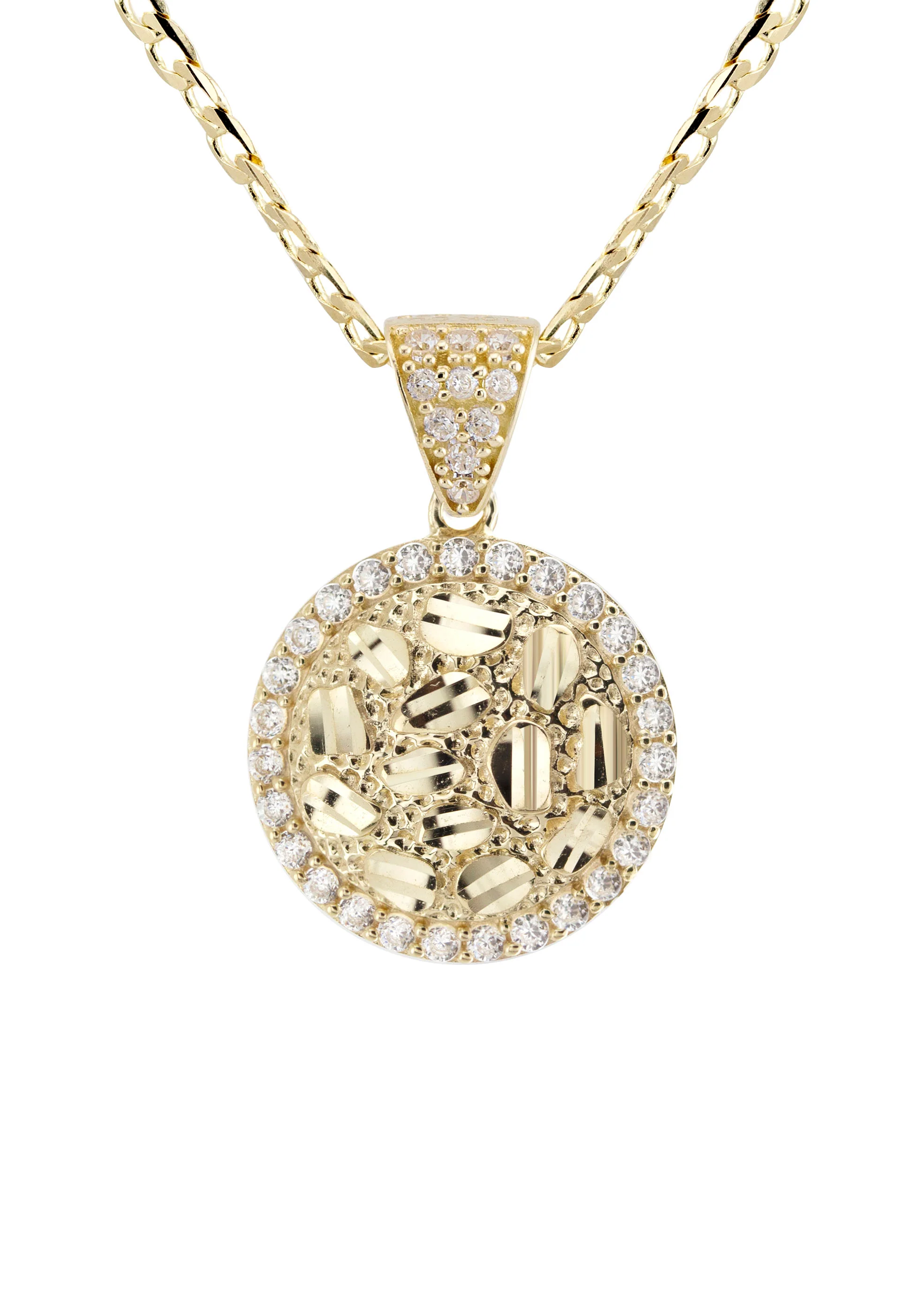 10K Yellow Gold Round Nugget Necklace | Appx. 1.8 - 5.8 Grams - Image 2