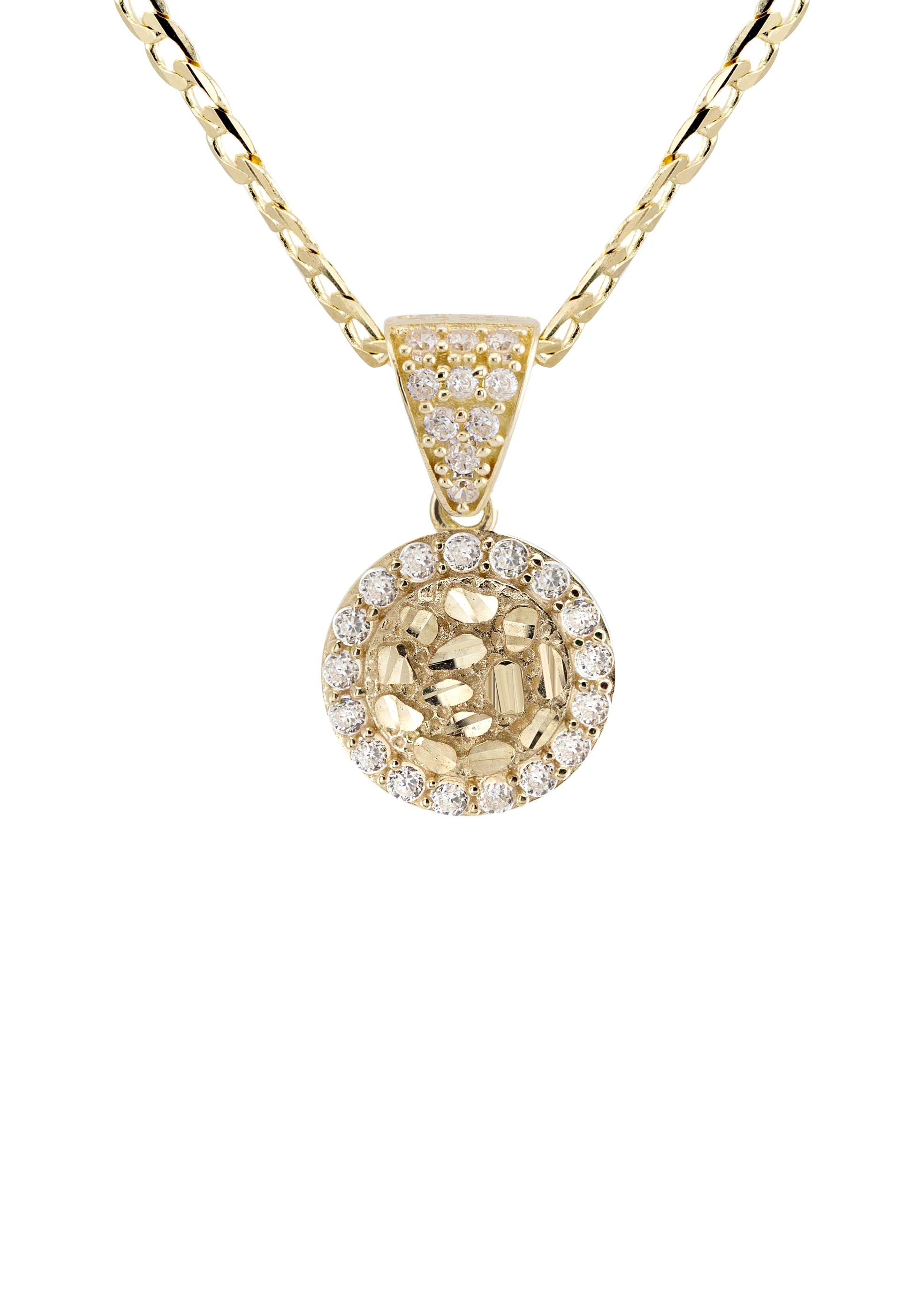 10K Yellow Gold Round Nugget Necklace | Appx. 1 - 5 Grams - Image 2