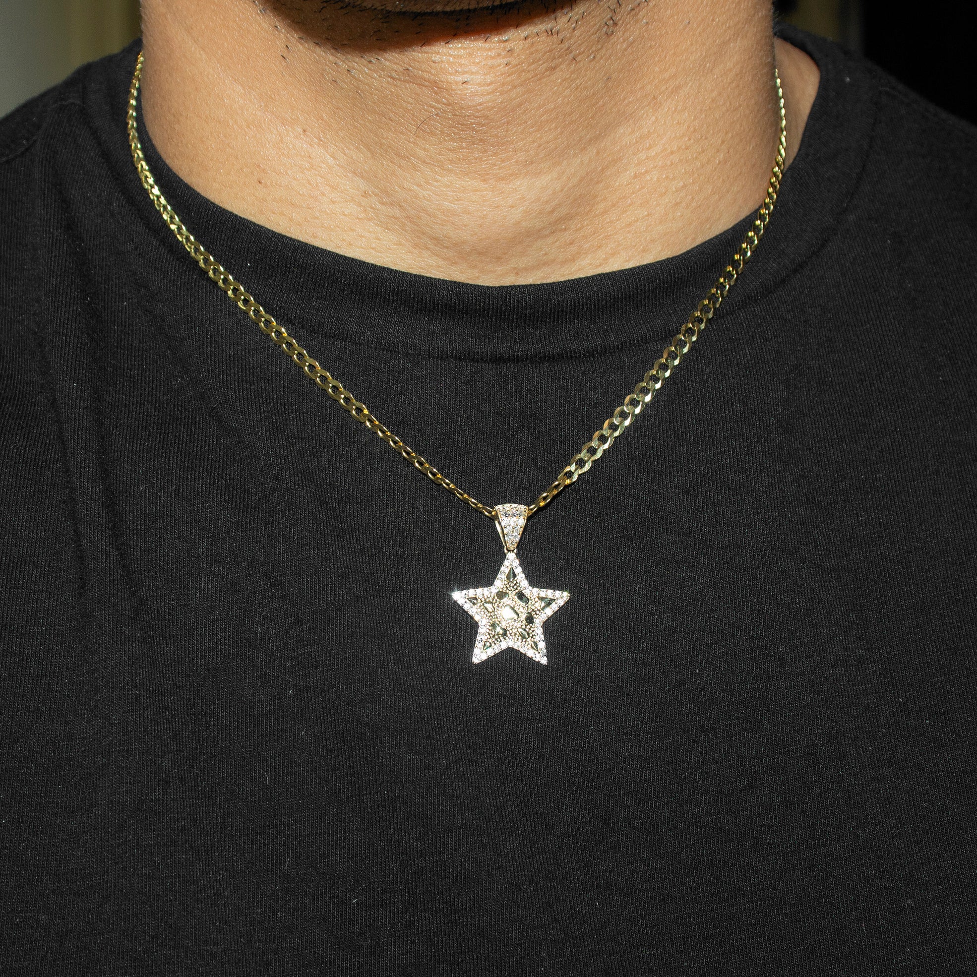 10K Yellow Gold Star Nugget Necklace | Appx. 2 - 9.2 Grams - Image 5