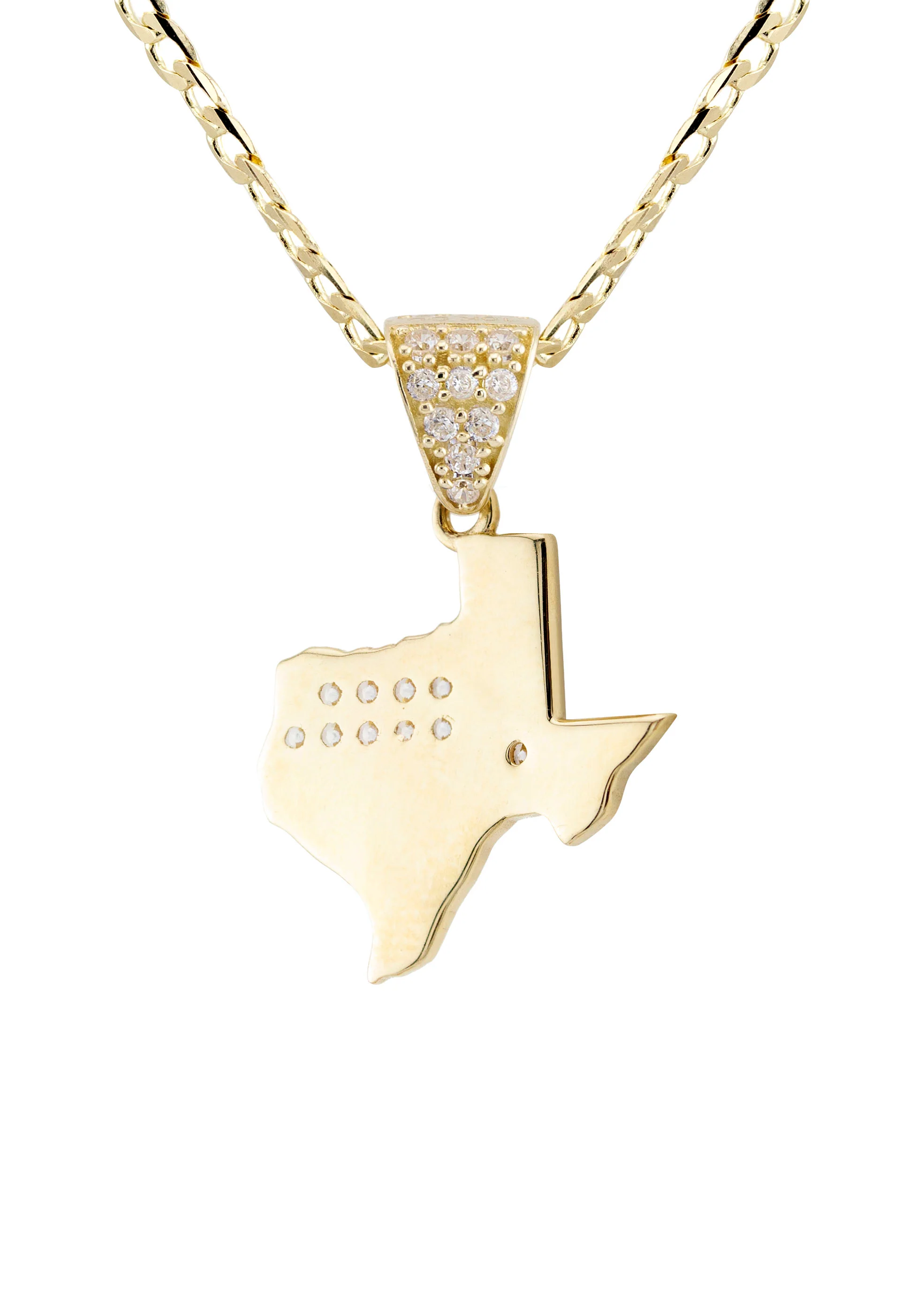 10K Yellow Gold Texas Flag Necklace | Appx. 1.3 - 5.3 Grams - Image 3