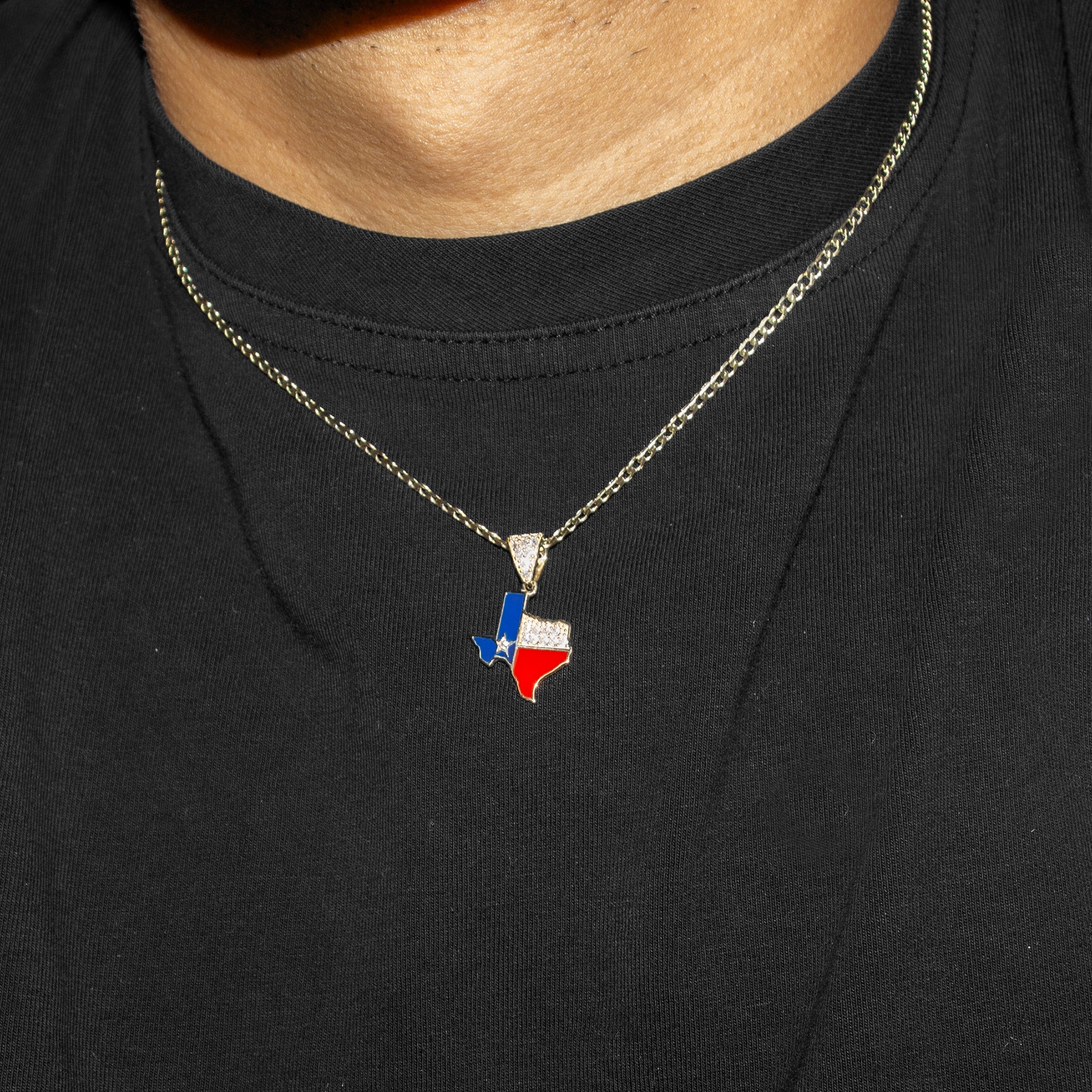 10K Yellow Gold Texas Flag Necklace | Appx. 1.3 - 5.3 Grams - Image 5