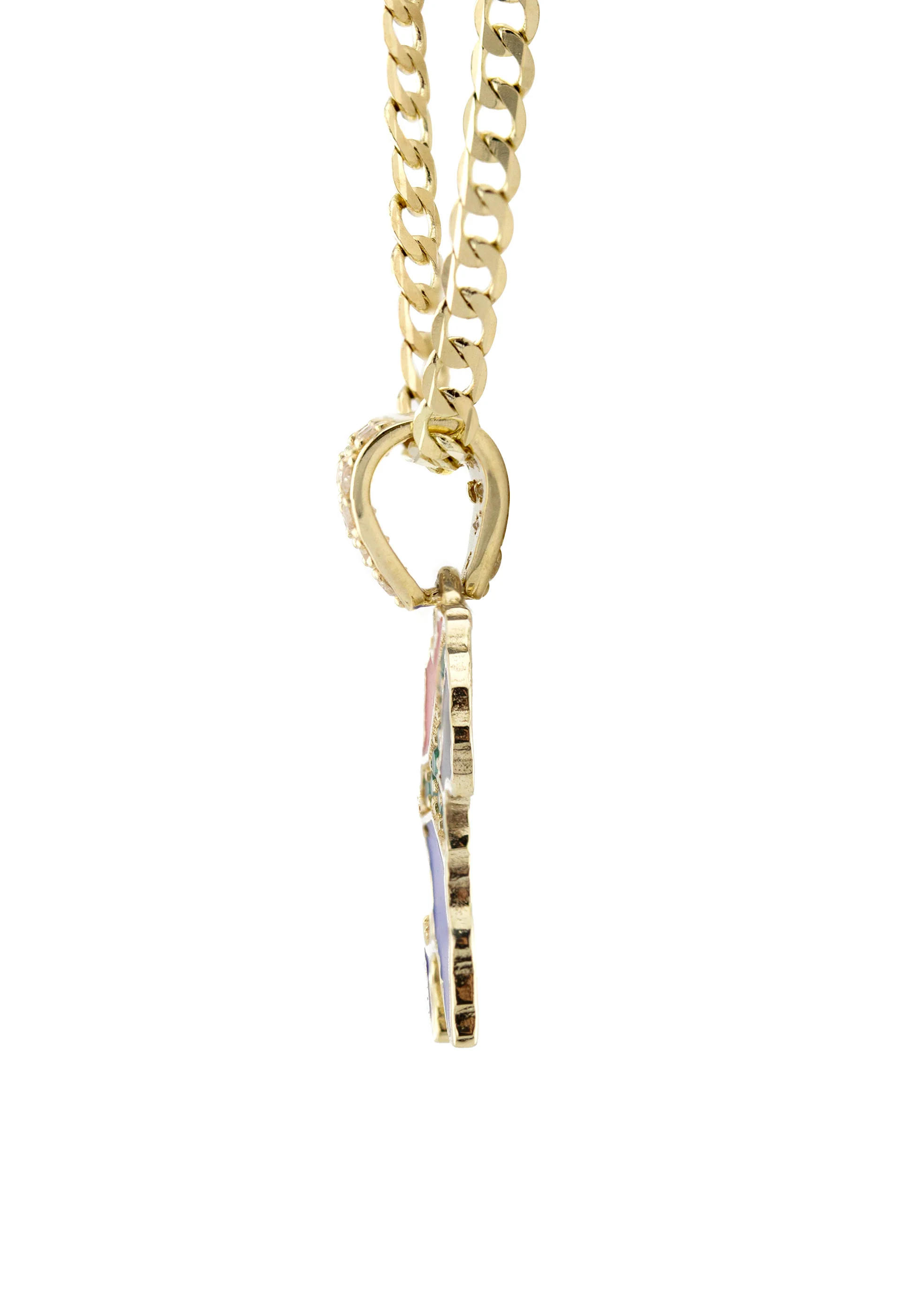 10K Yellow Gold South Africa Flag Necklace | Appx. 1 - 5 Grams - Image 4