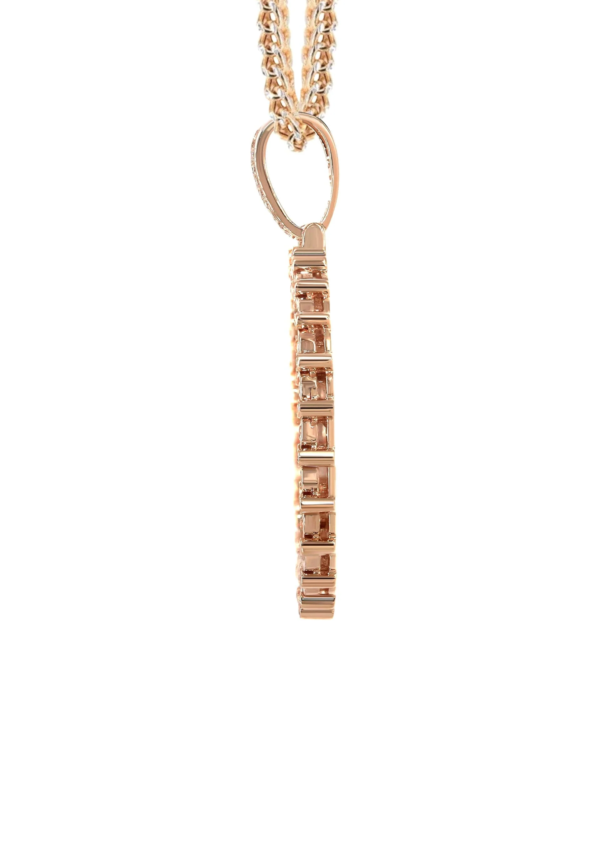 14K Rose Gold Diamond Round Picture Pendant Necklace | 0.63 Carats | Appx. 16 Grams - Image 4