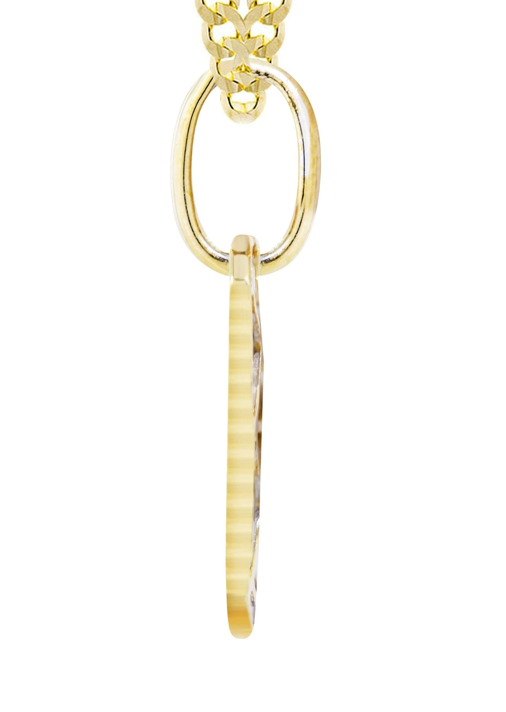 10K Yellow Gold Dog Tag Diamond Necklace | 0.47 Carats - Image 4