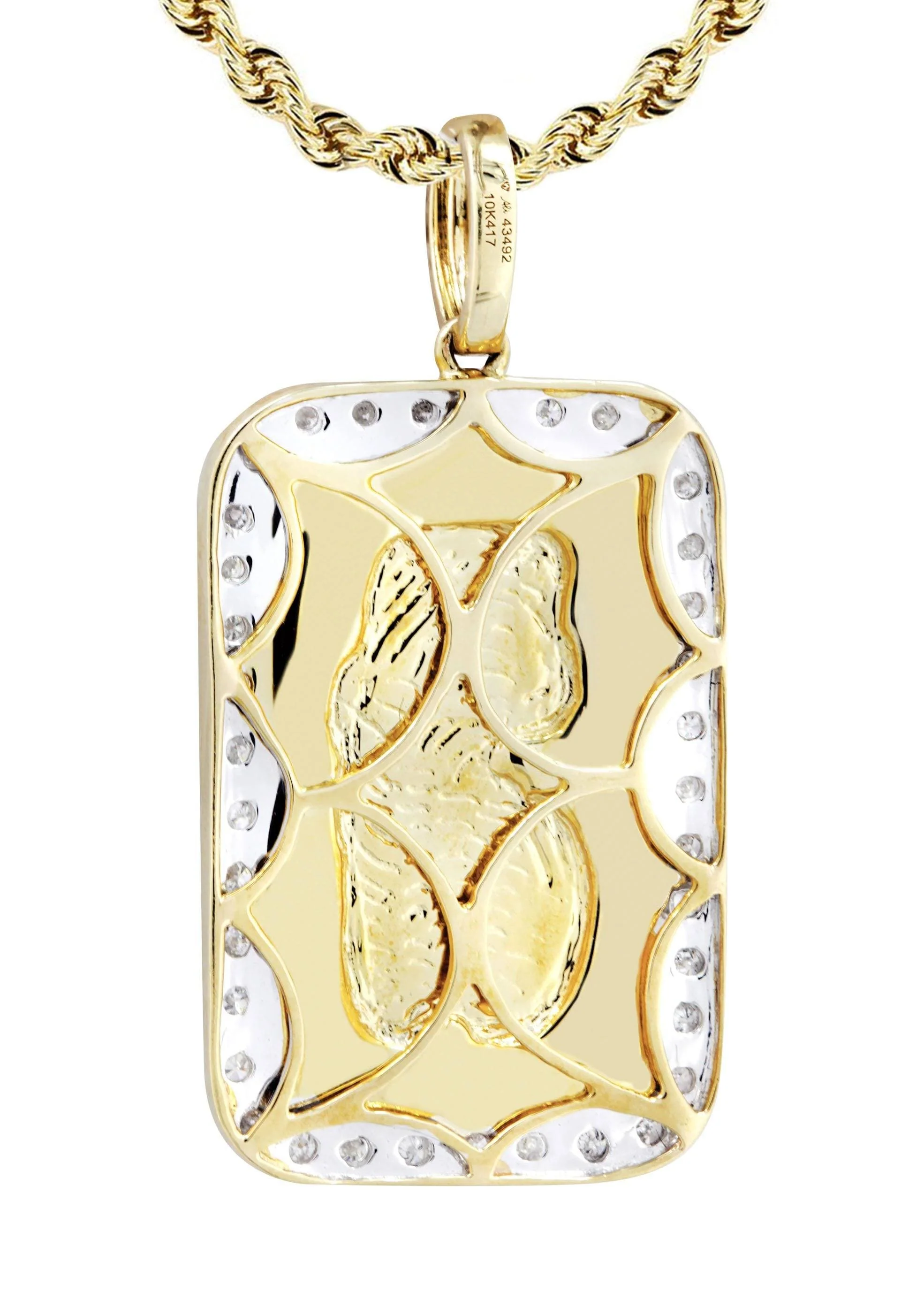 10K Yellow Gold Bar Diamond Necklace | 0.59 Carats - Image 3