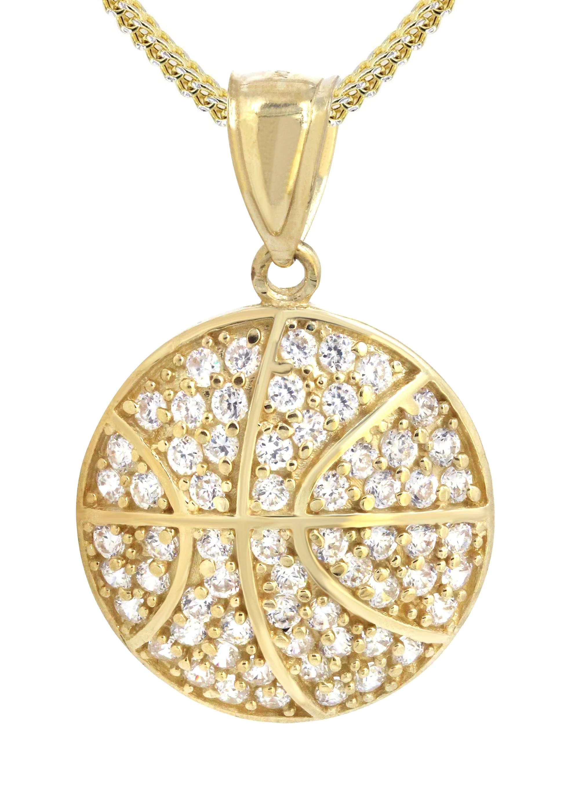 10K Yellow Gold Basketball Necklace | Appx. 16.2 Grams - Image 2