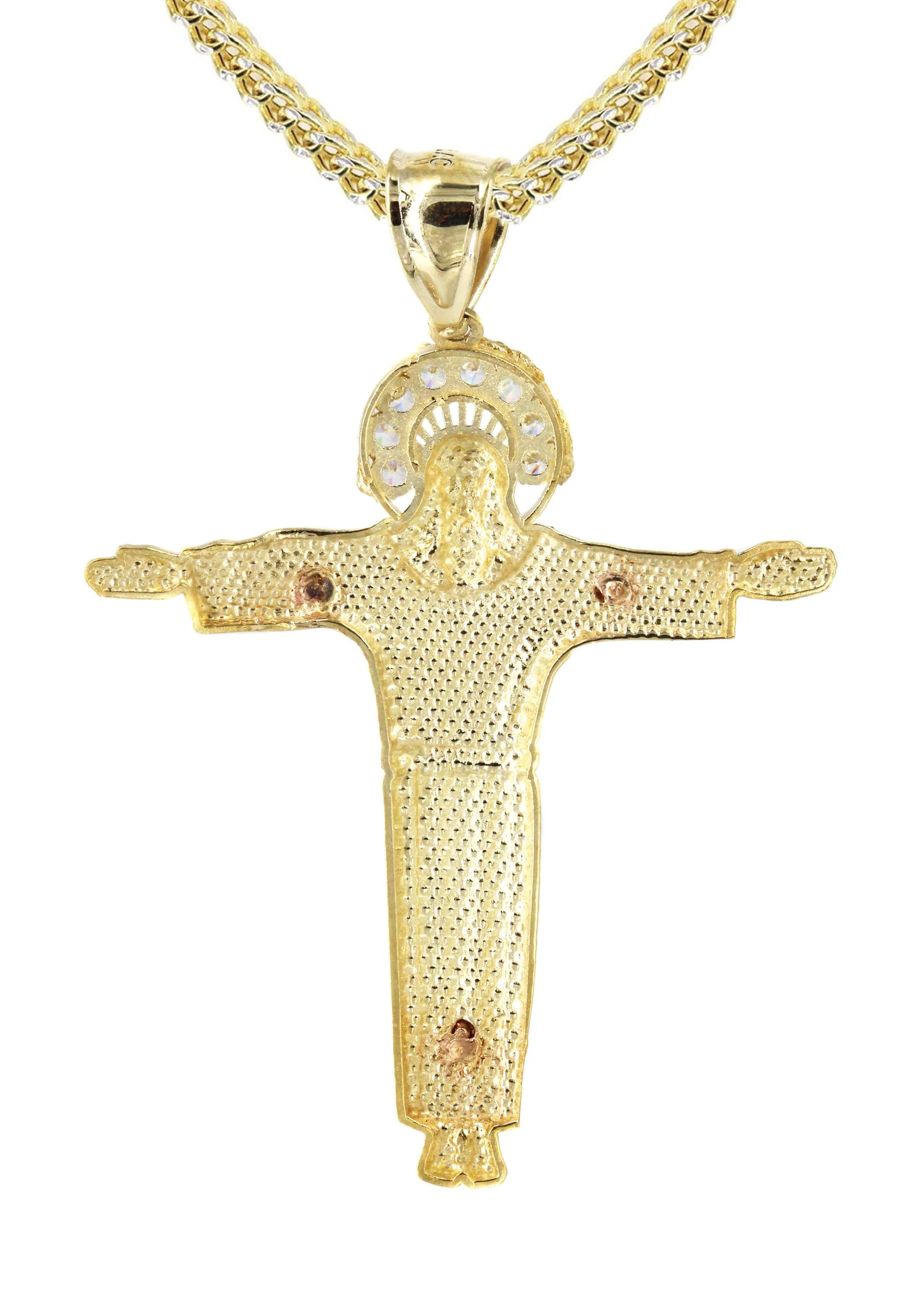 10K Yellow Gold Cross / Crucifix Necklace | Appx. 14.3 Grams - Image 3