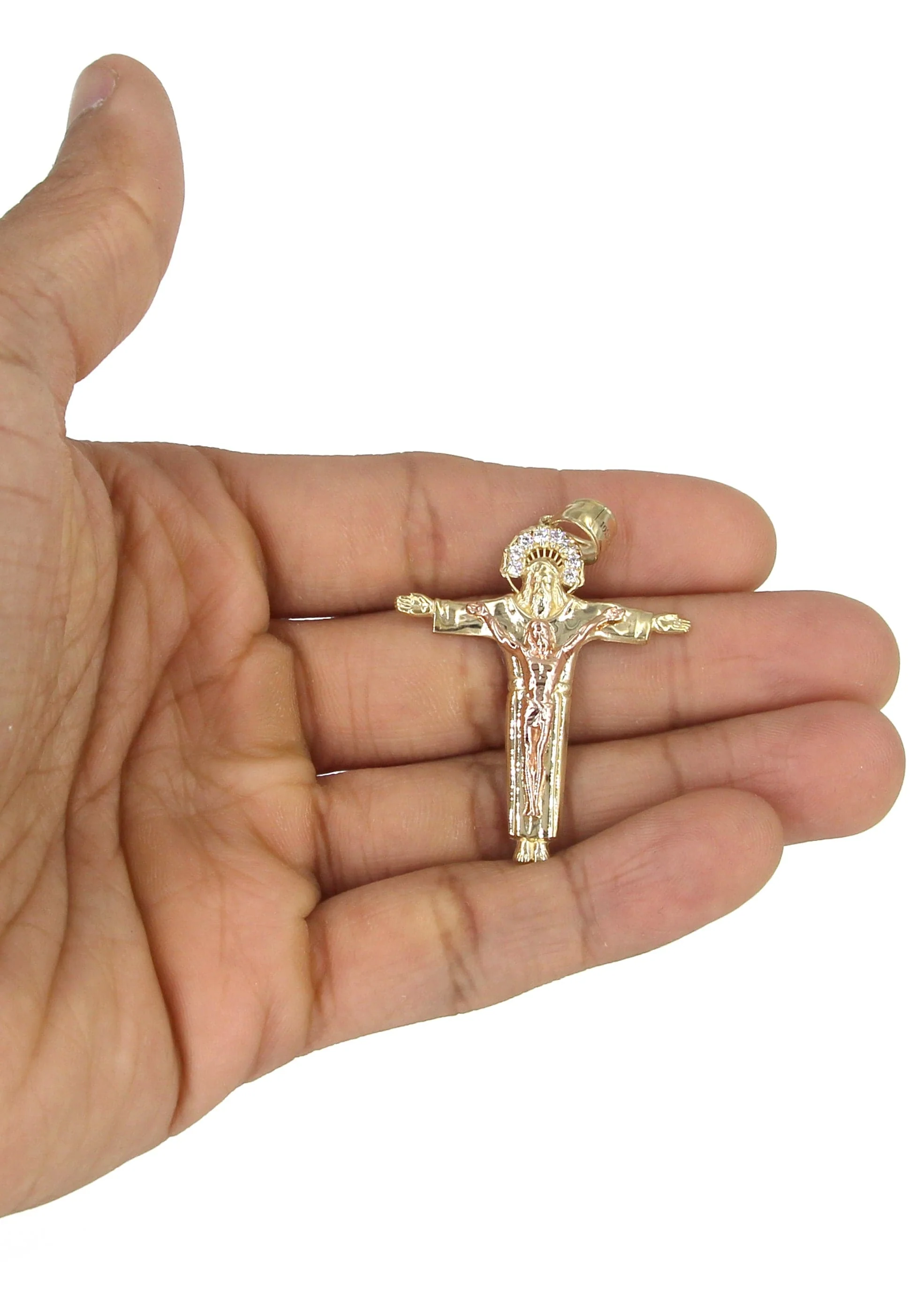 10K Yellow Gold Cross / Crucifix Necklace | Appx. 14.3 Grams - Image 5