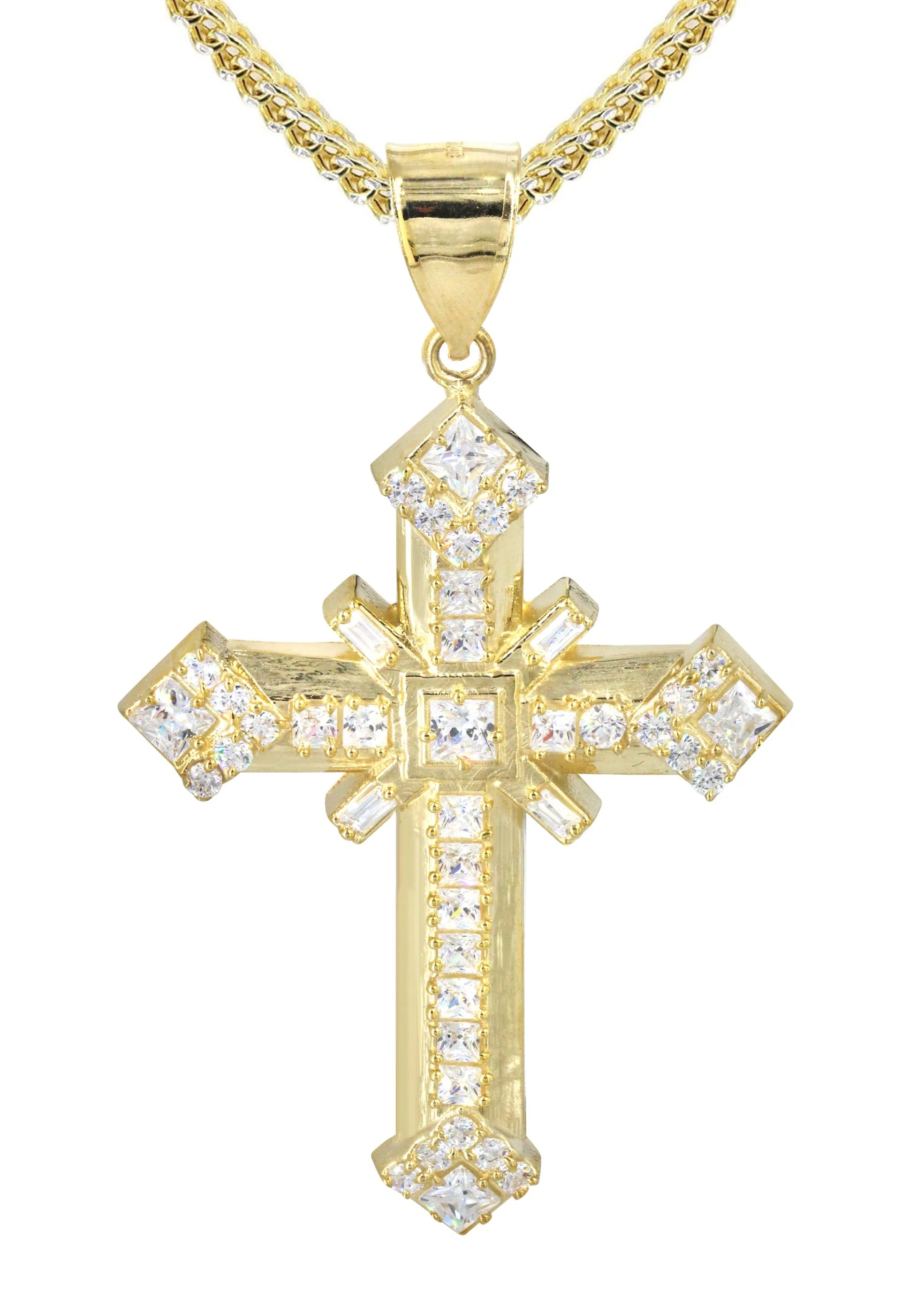 10K Yellow Gold Cross Necklace | Appx. 19.5 Grams - Image 2