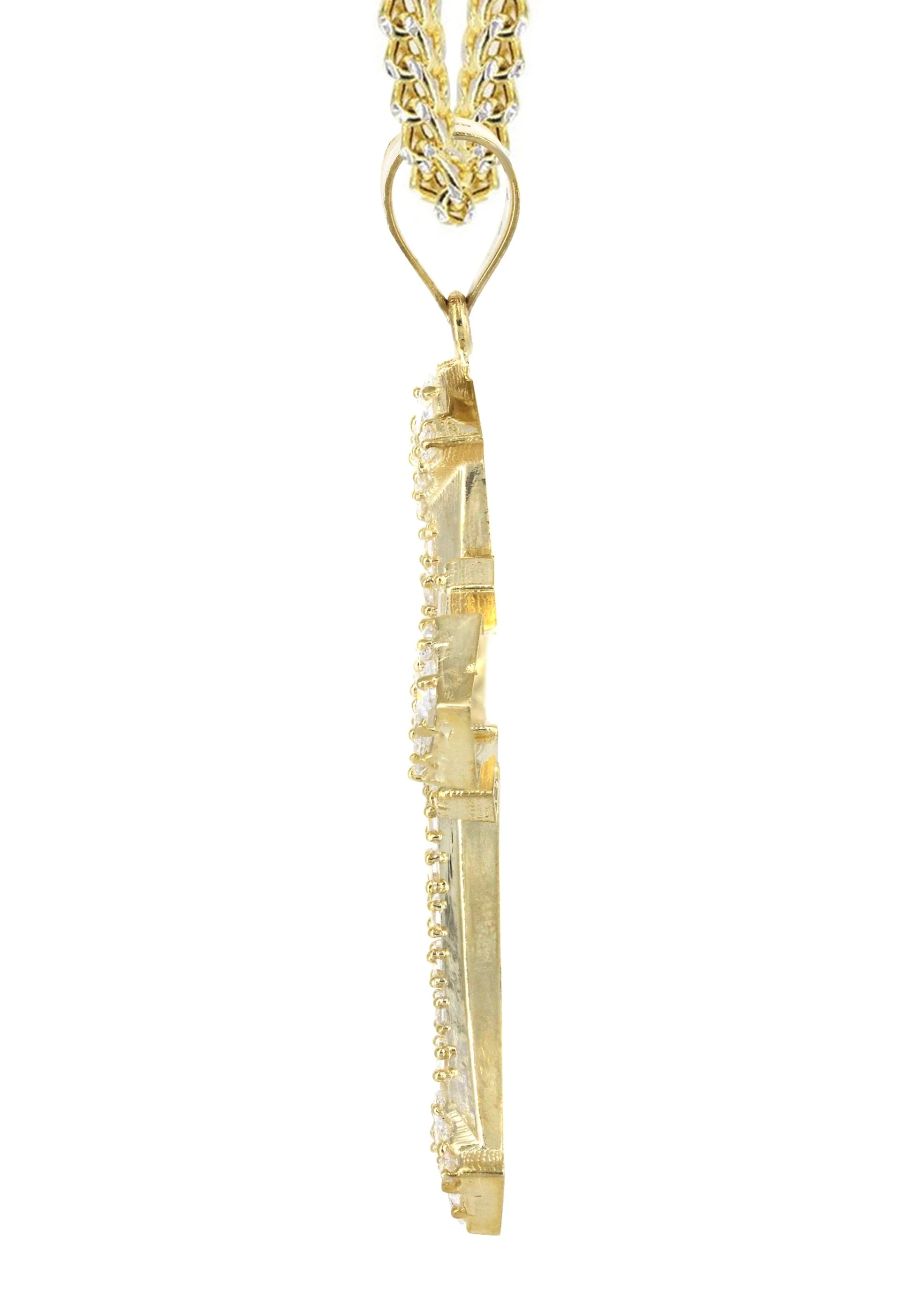 10K Yellow Gold Cross Necklace | Appx. 19.5 Grams - Image 4