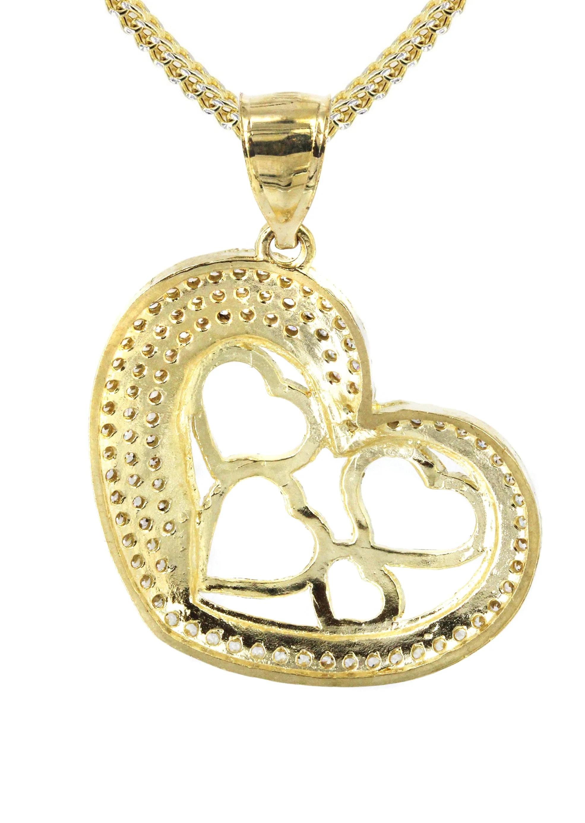 10K Yellow Gold Heart Necklace | Appx. 15 Grams - Image 3