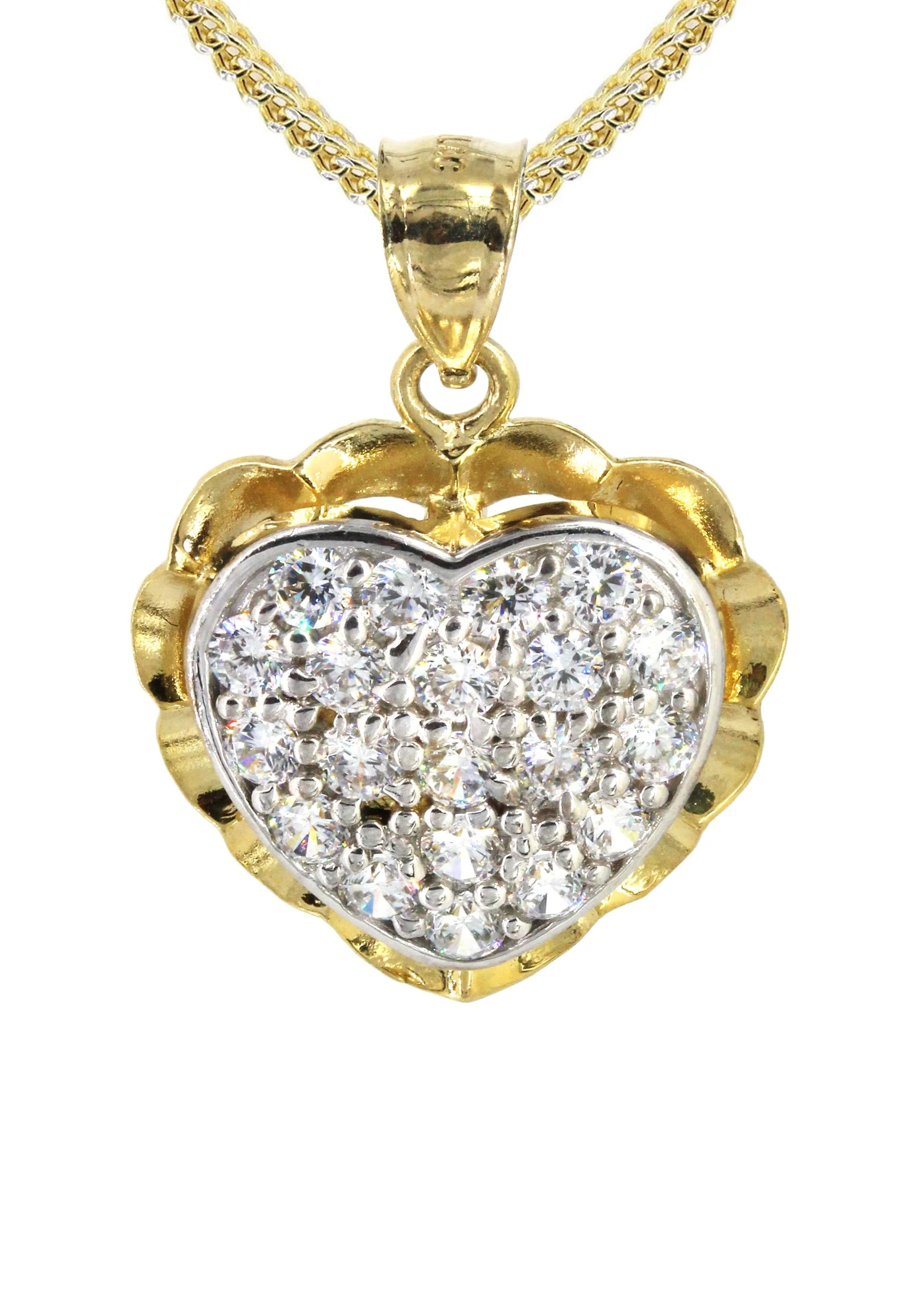 10K Yellow Gold Heart Necklace | Appx. 14.1 Grams - Image 2
