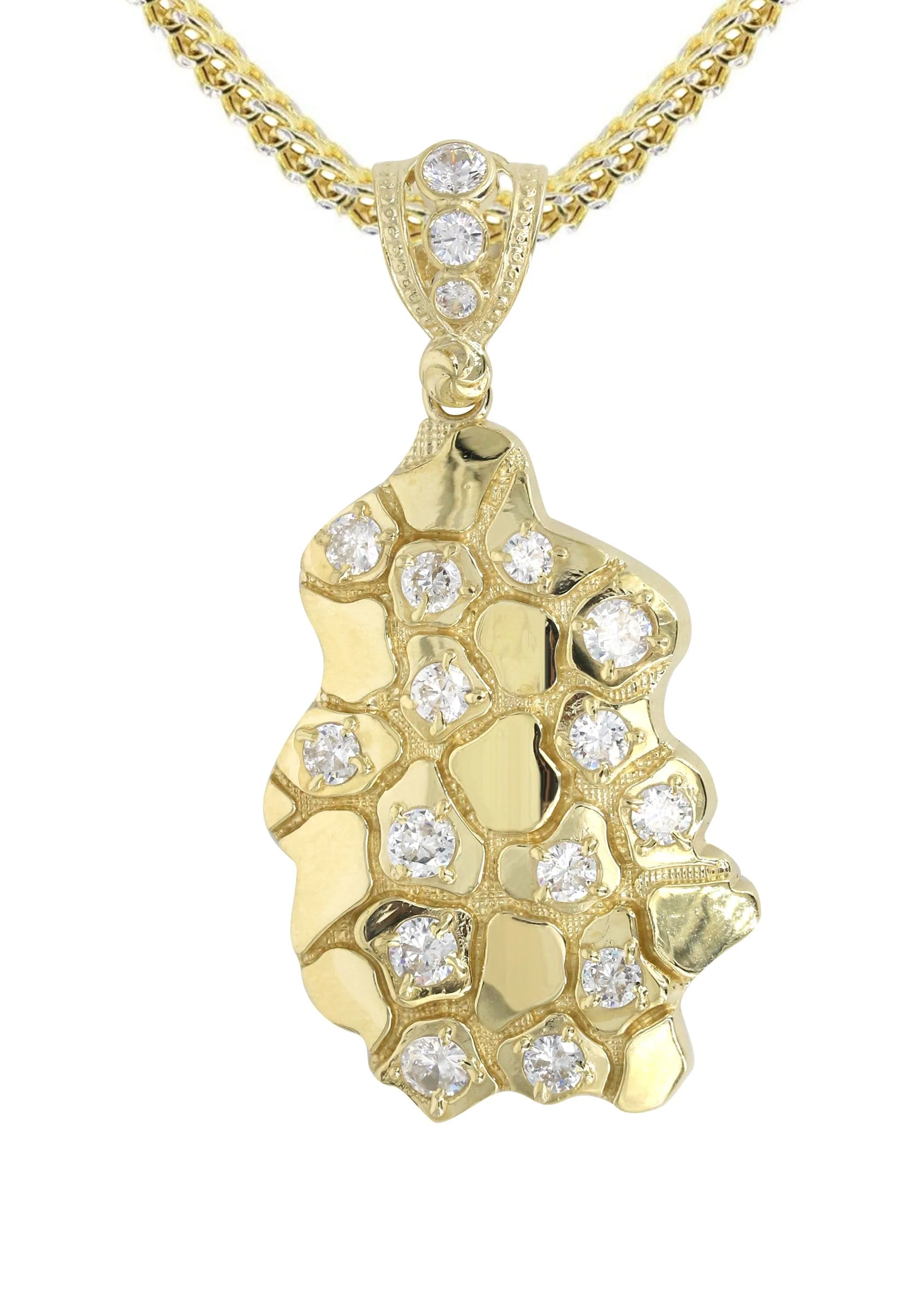 10K Yellow Gold Nugget Necklace | Appx. 19.4 Grams - Image 2